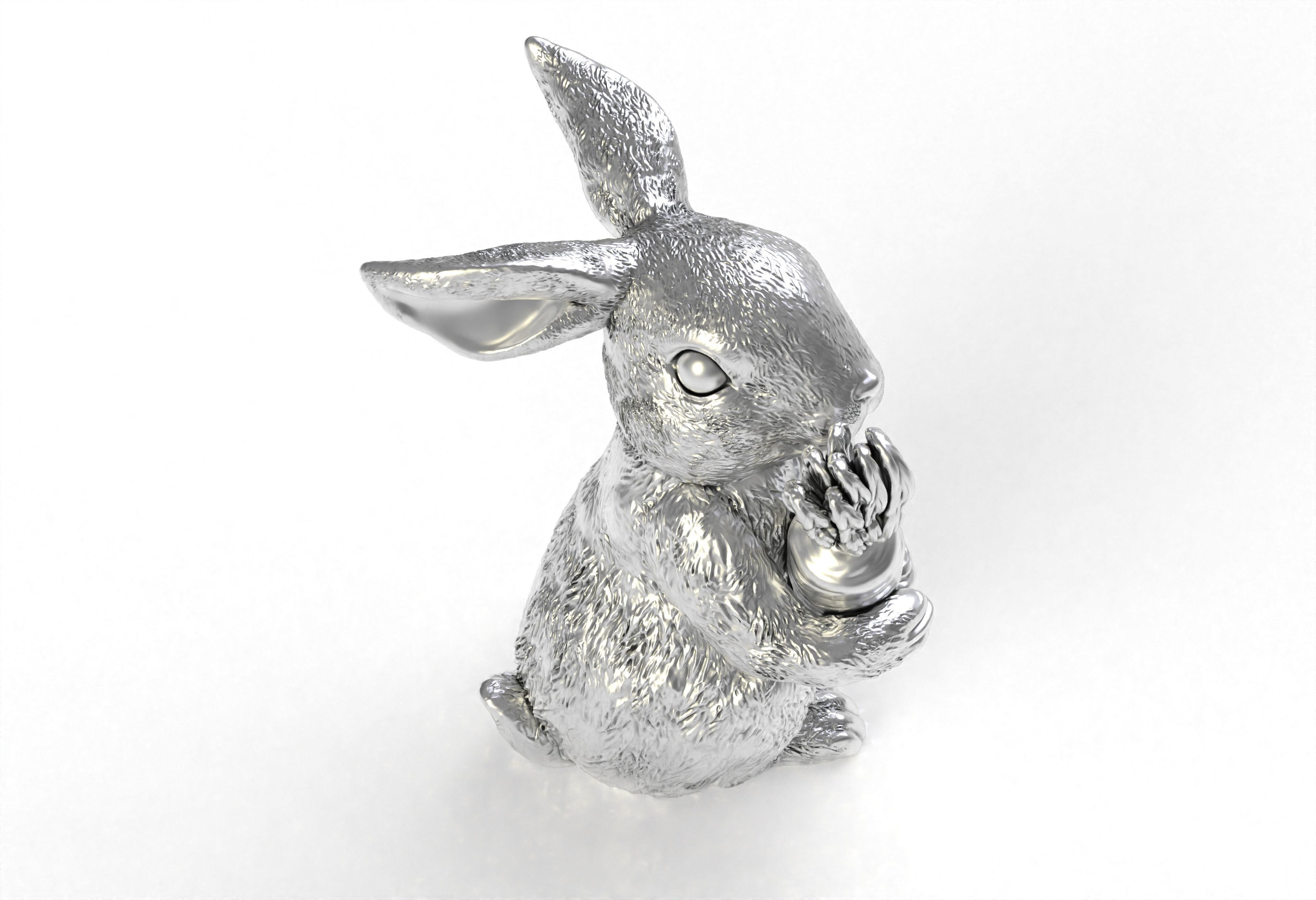 Bunny with Carrot Full 3d print model 3D print model_10