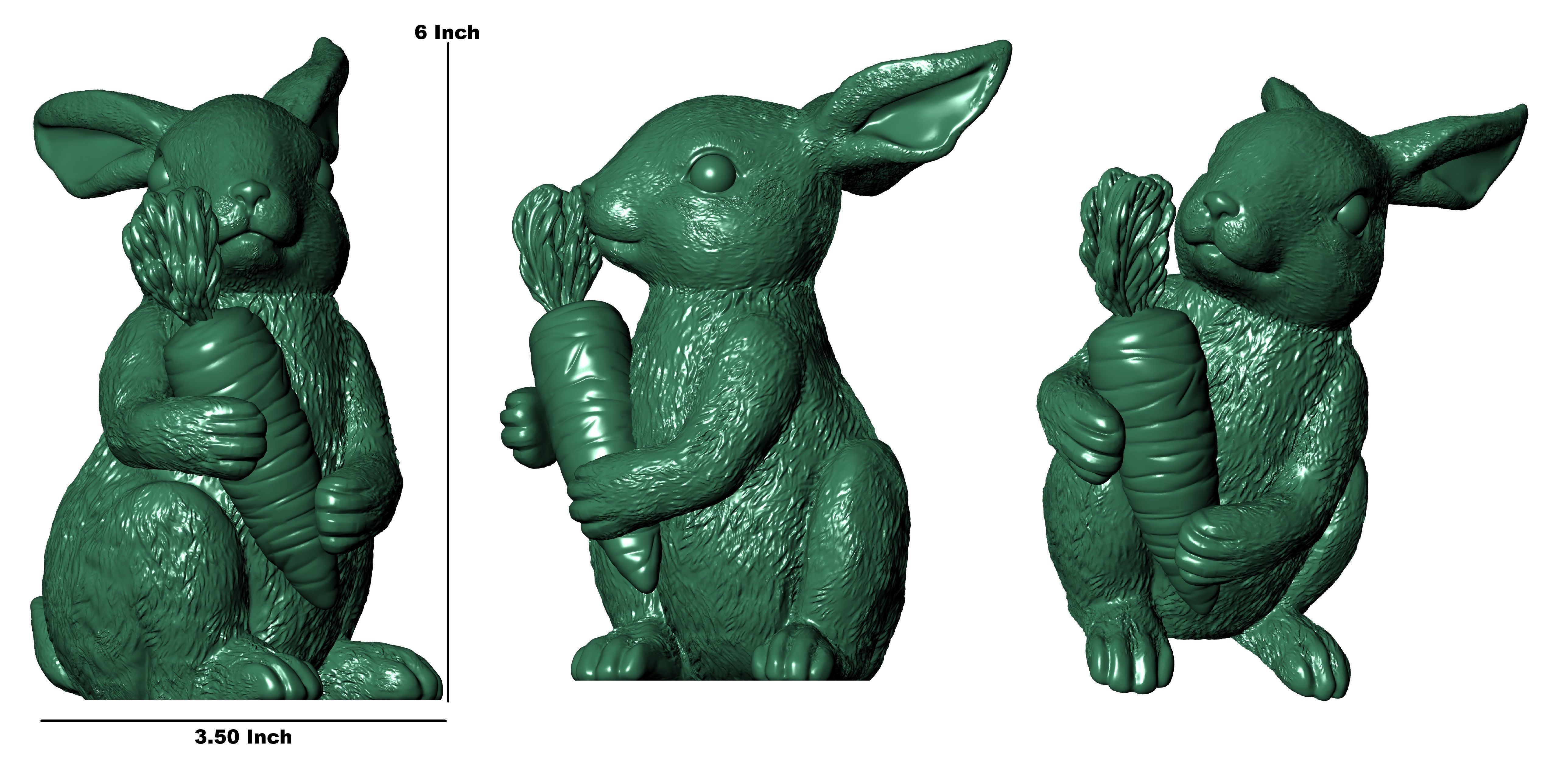 Bunny with Carrot Full 3d print model 3D print model_3