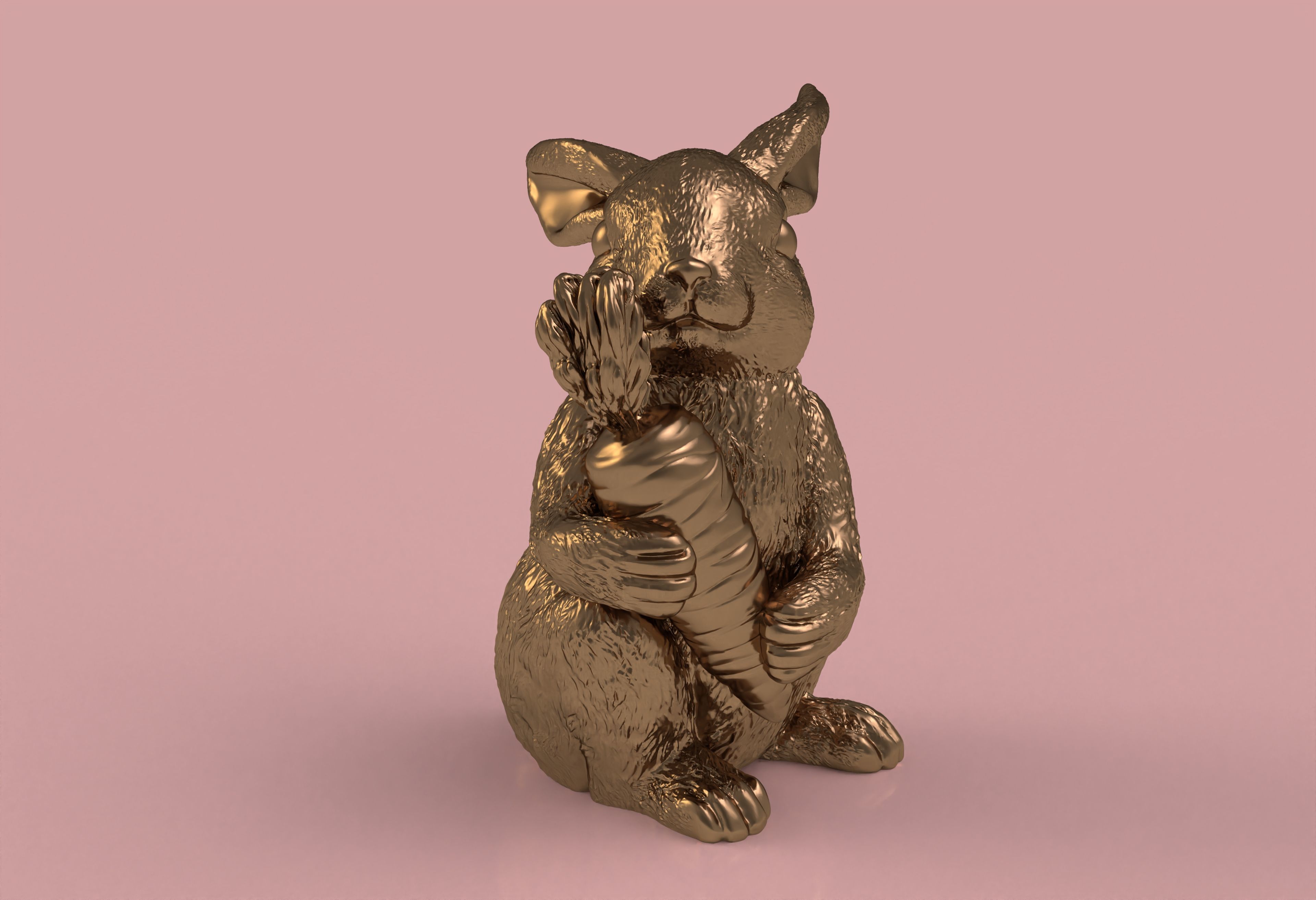 Bunny with Carrot Full 3d print model 3D print model_15