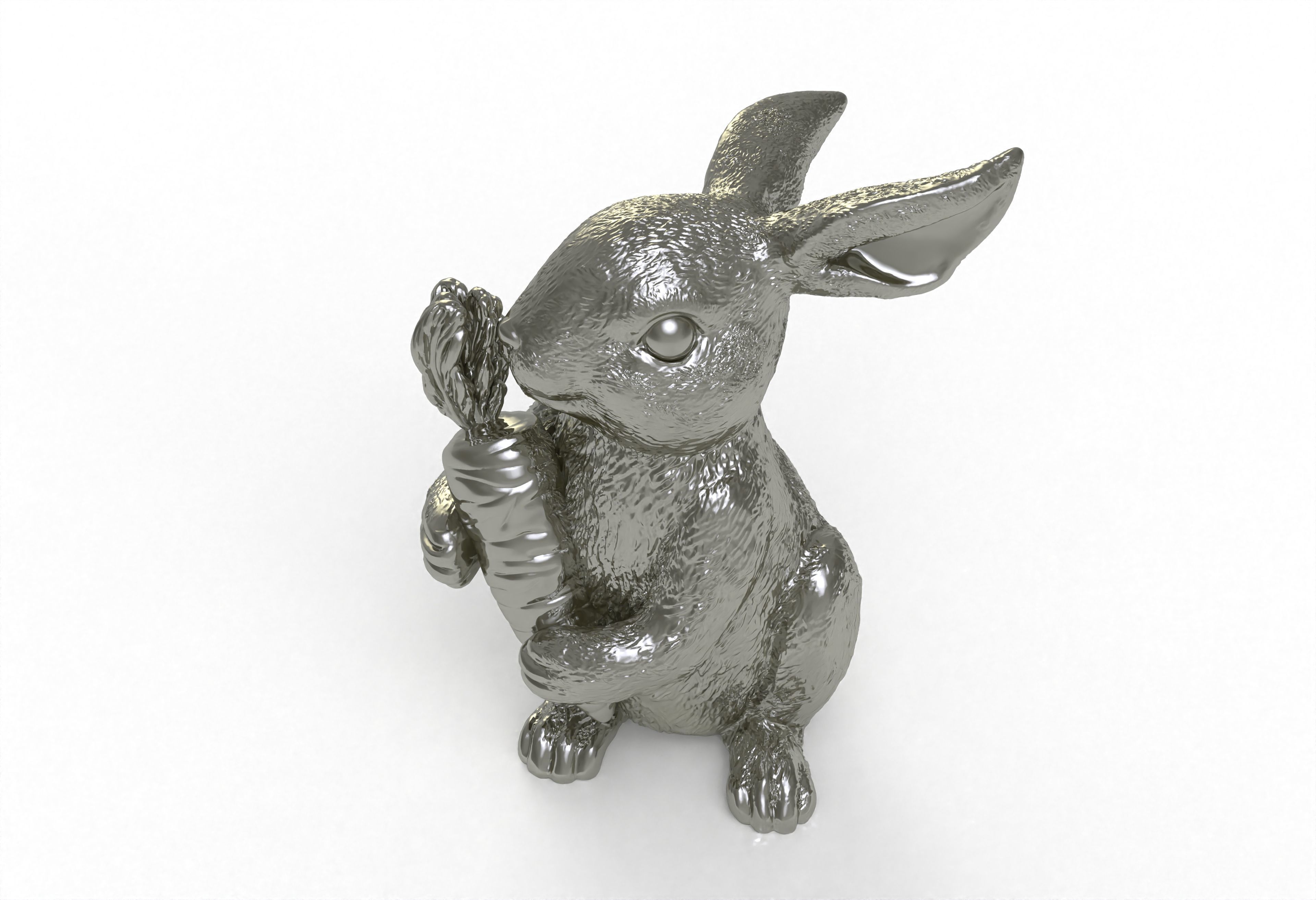 Bunny with Carrot Full 3d print model 3D print model_1