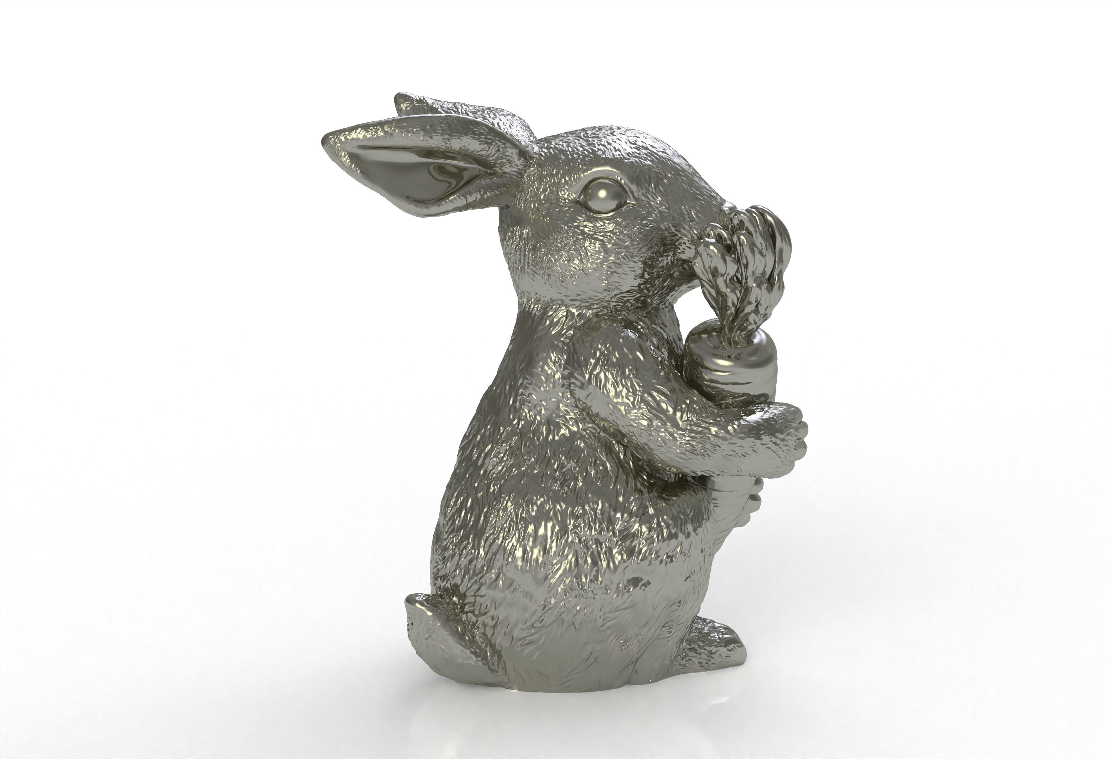 Bunny with Carrot Full 3d print model 3D print model_5