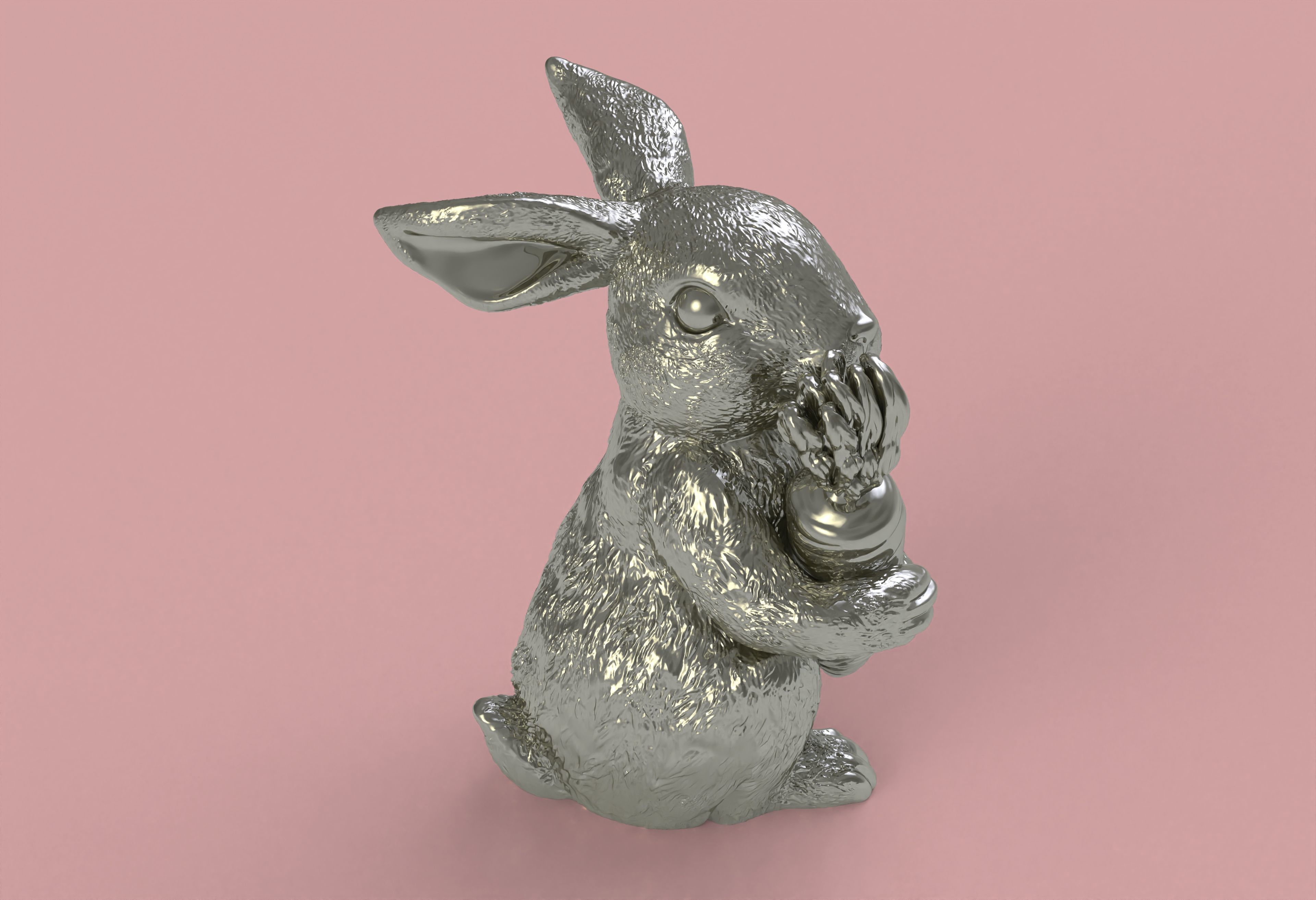 Bunny with Carrot Full 3d print model 3D print model_27
