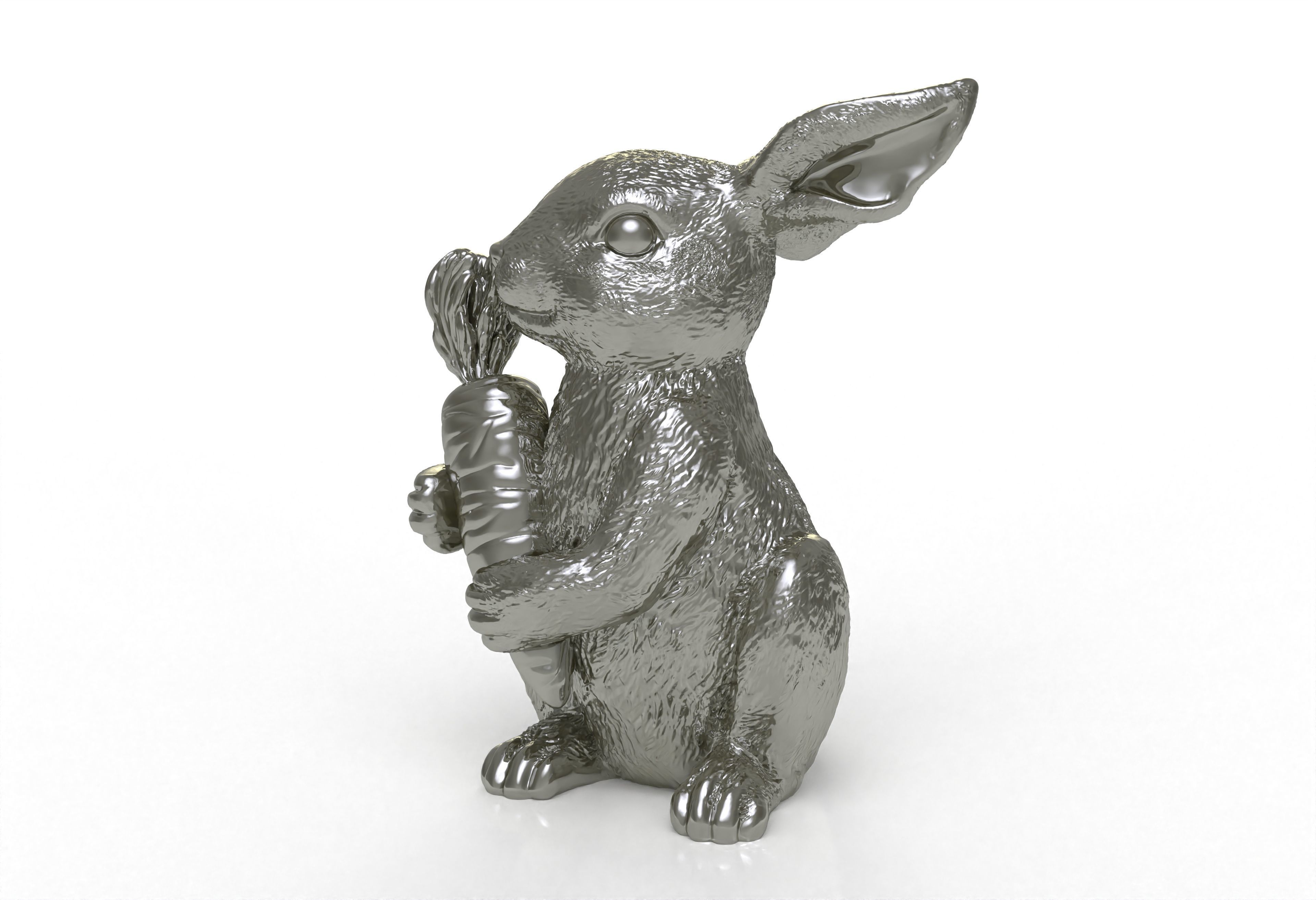 Bunny with Carrot Full 3d print model 3D print model_2