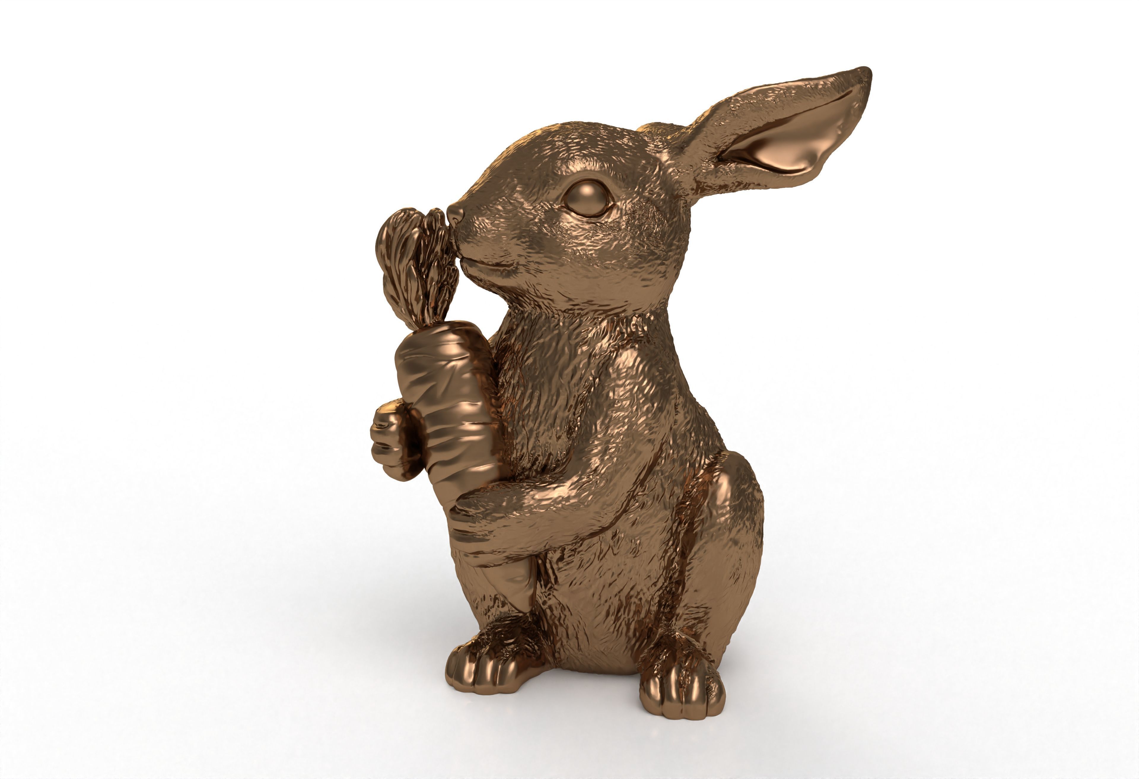 Bunny with Carrot Full 3d print model 3D print model_12