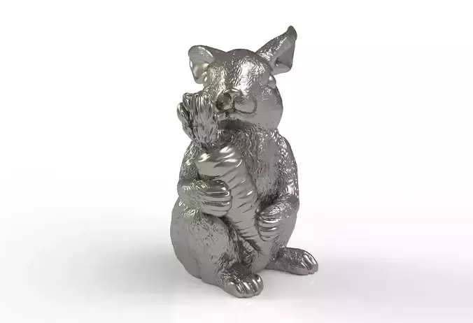 Bunny with Carrot Full 3d print model