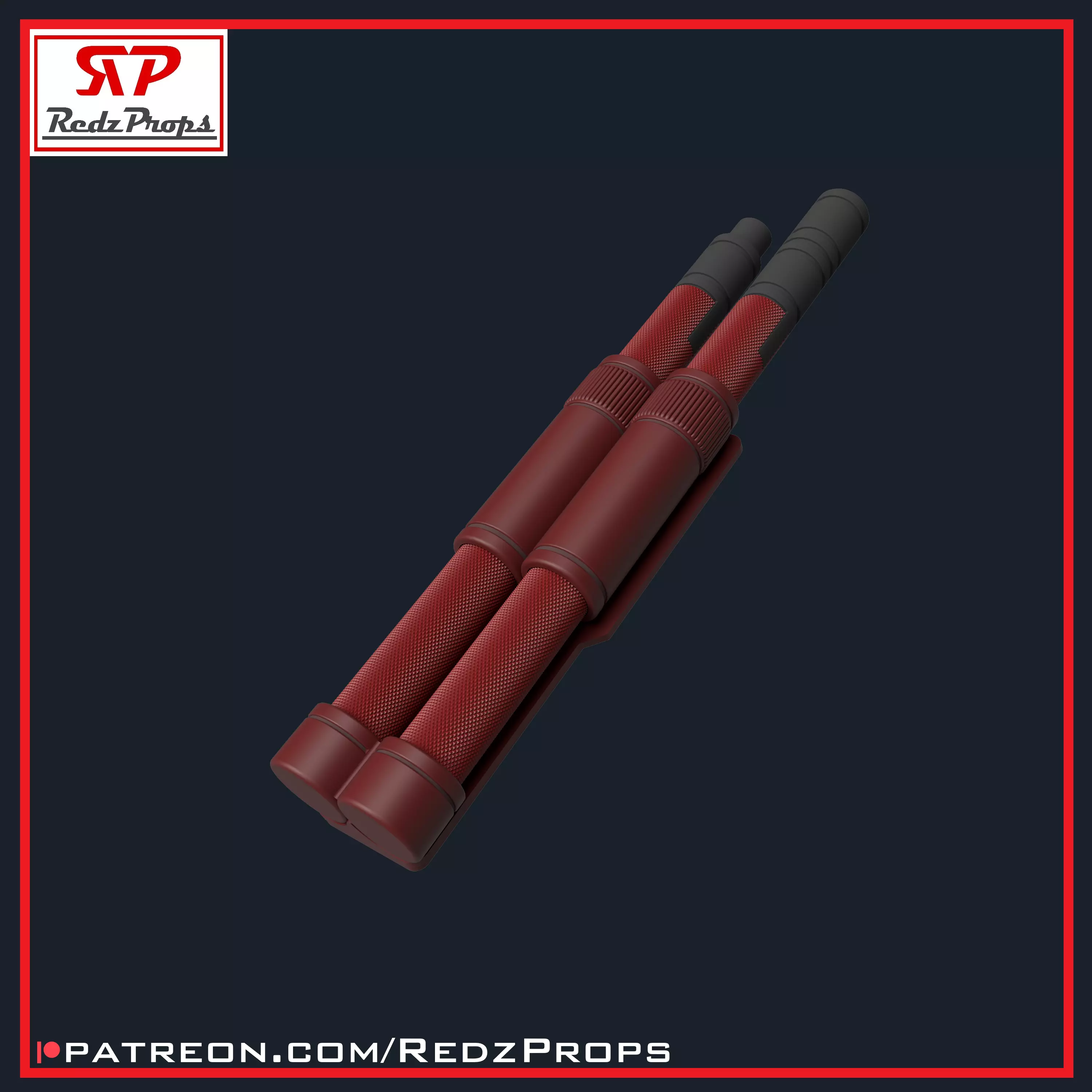 Daredevil Born Again Billyclubs and Holster 3D print model_0