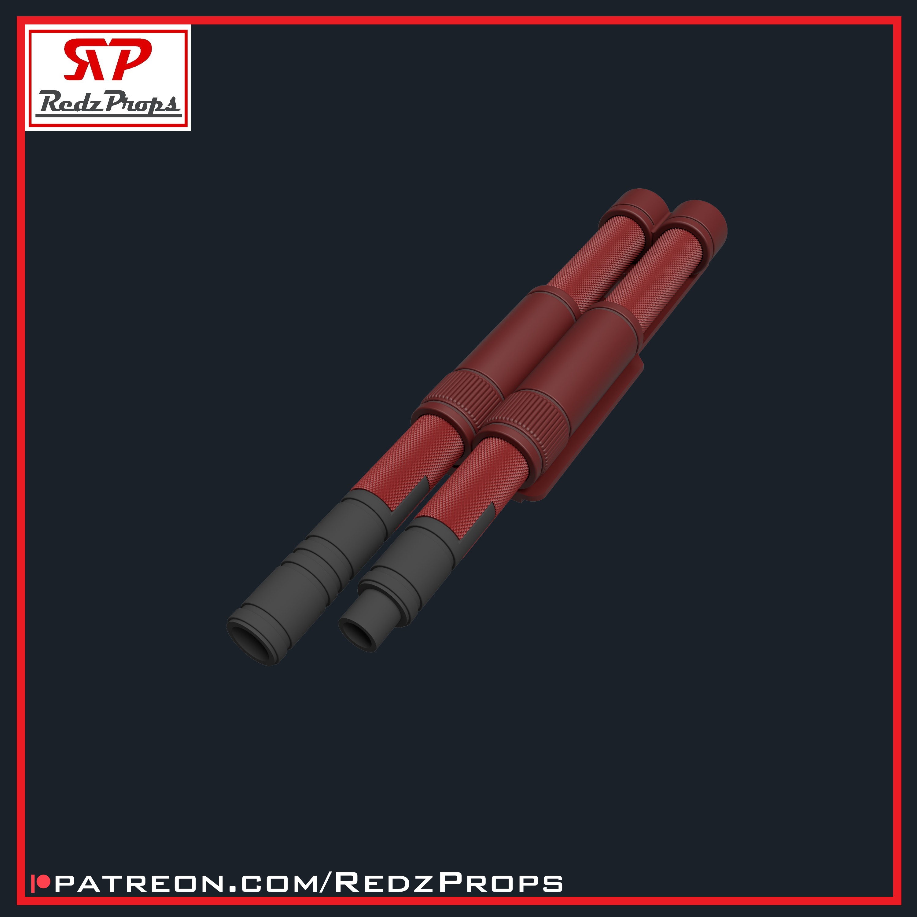 Daredevil Born Again Billyclubs and Holster 3D print model_3