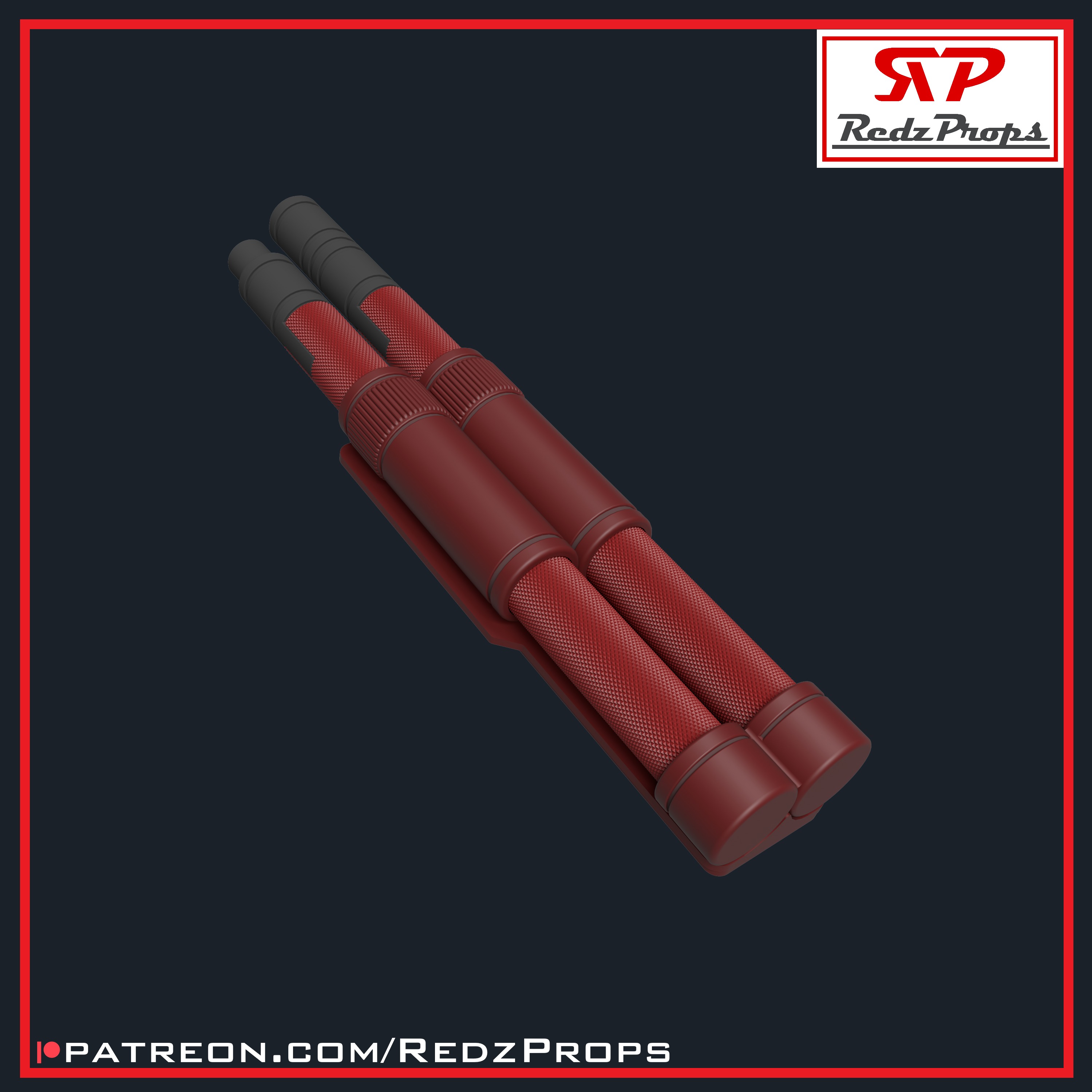 Daredevil Born Again Billyclubs and Holster 3D print model_1