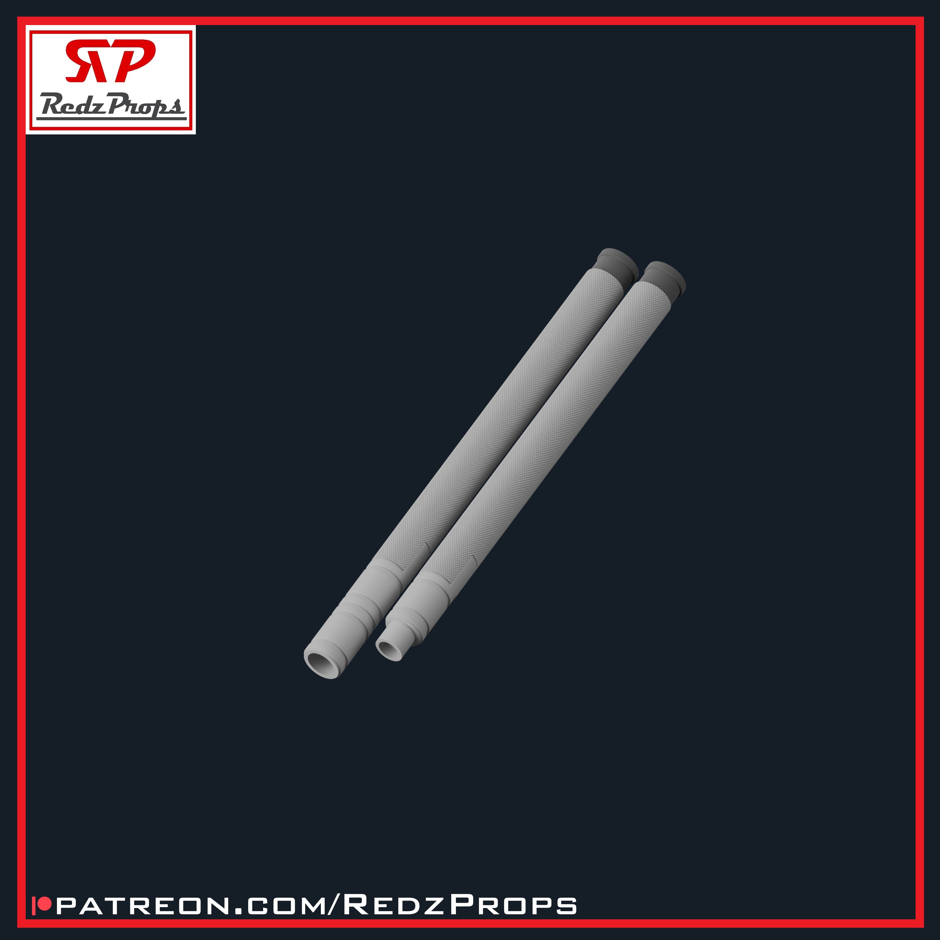 Daredevil Born Again Billyclubs and Holster 3D print model_9