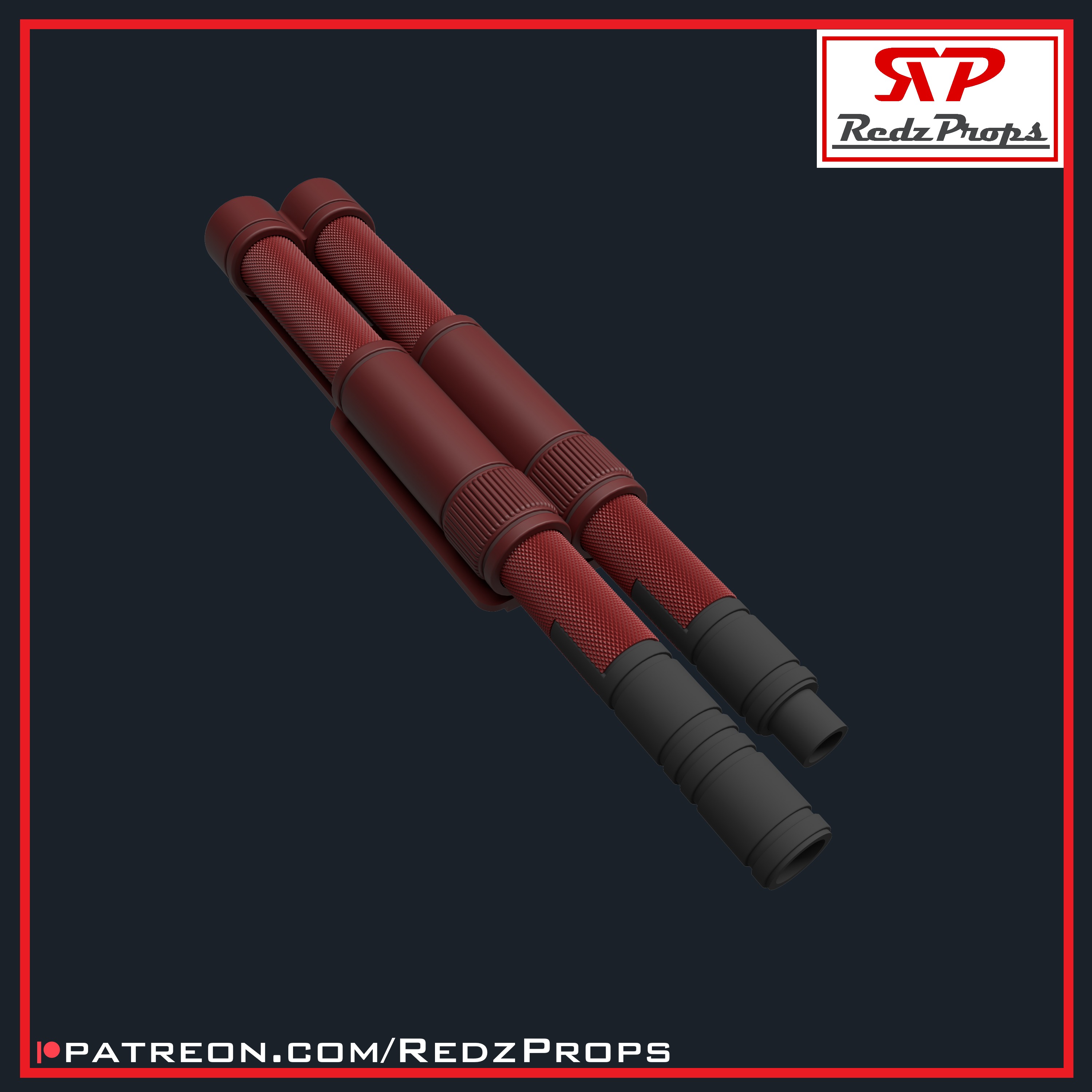 Daredevil Born Again Billyclubs and Holster 3D print model_2