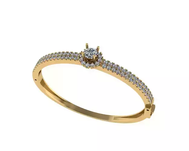 Diamond bracelets 3d render