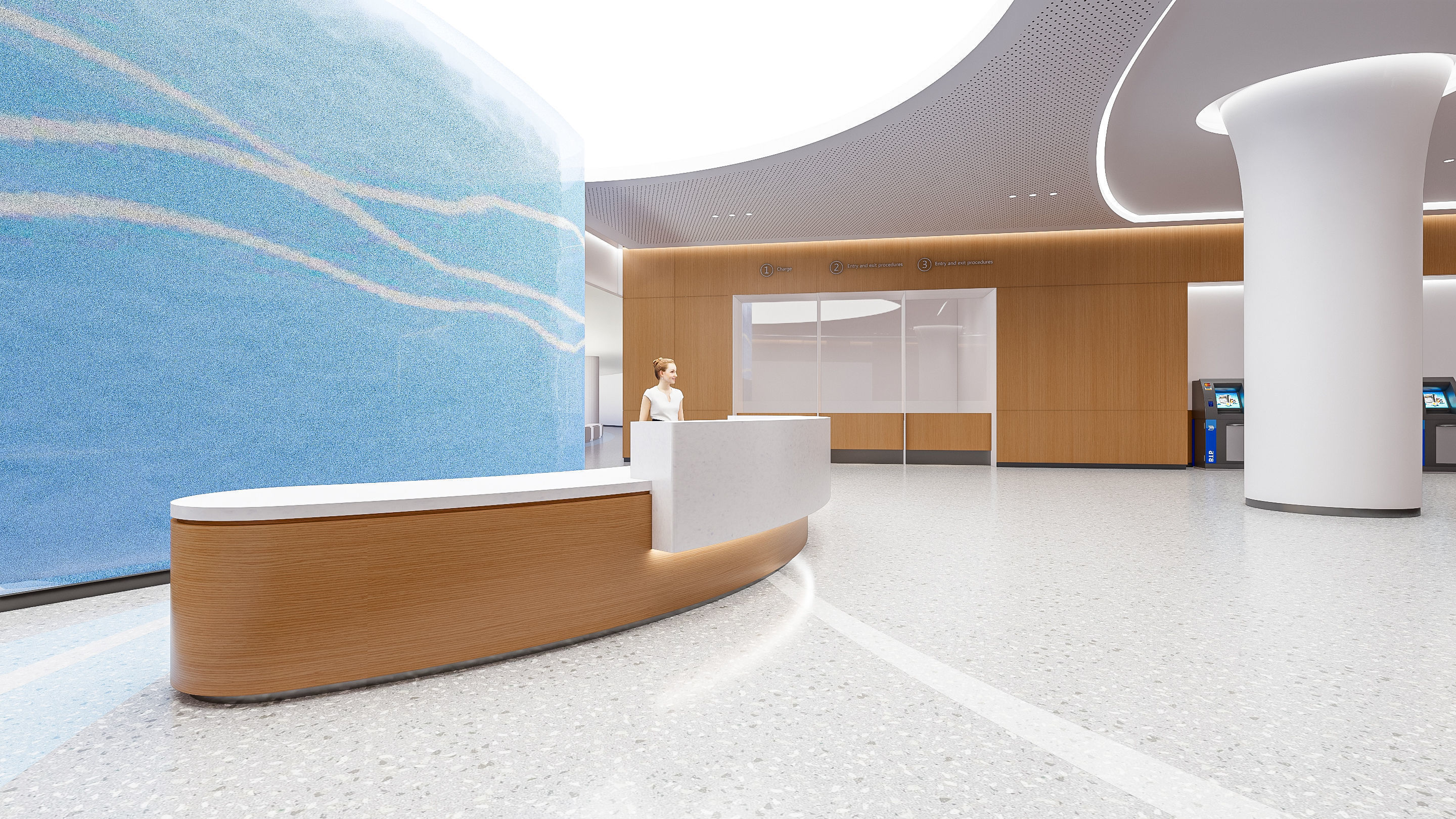 Hospital lobby reception hall 2 3D model_16