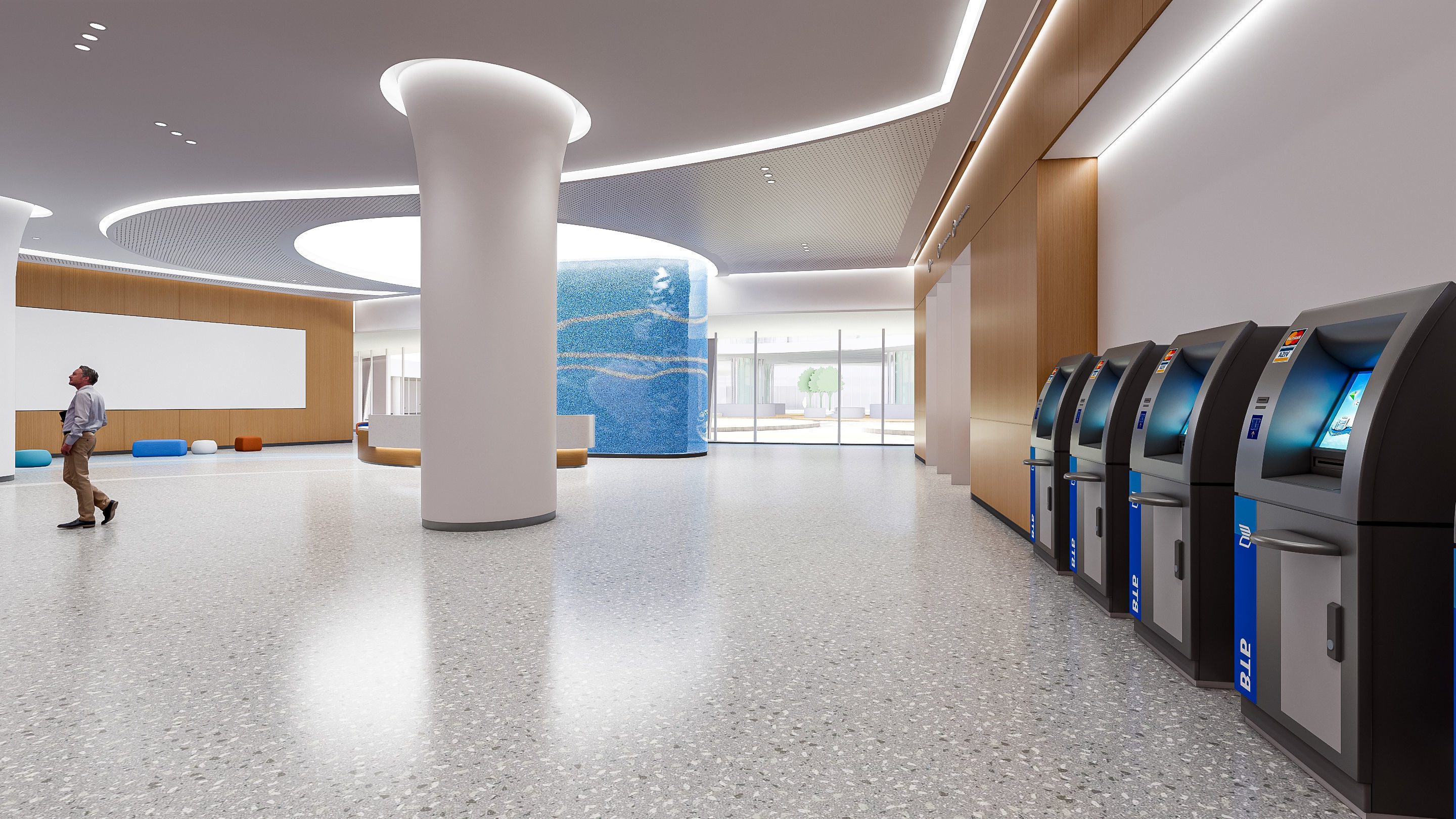 Hospital lobby reception hall 2 3D model_7
