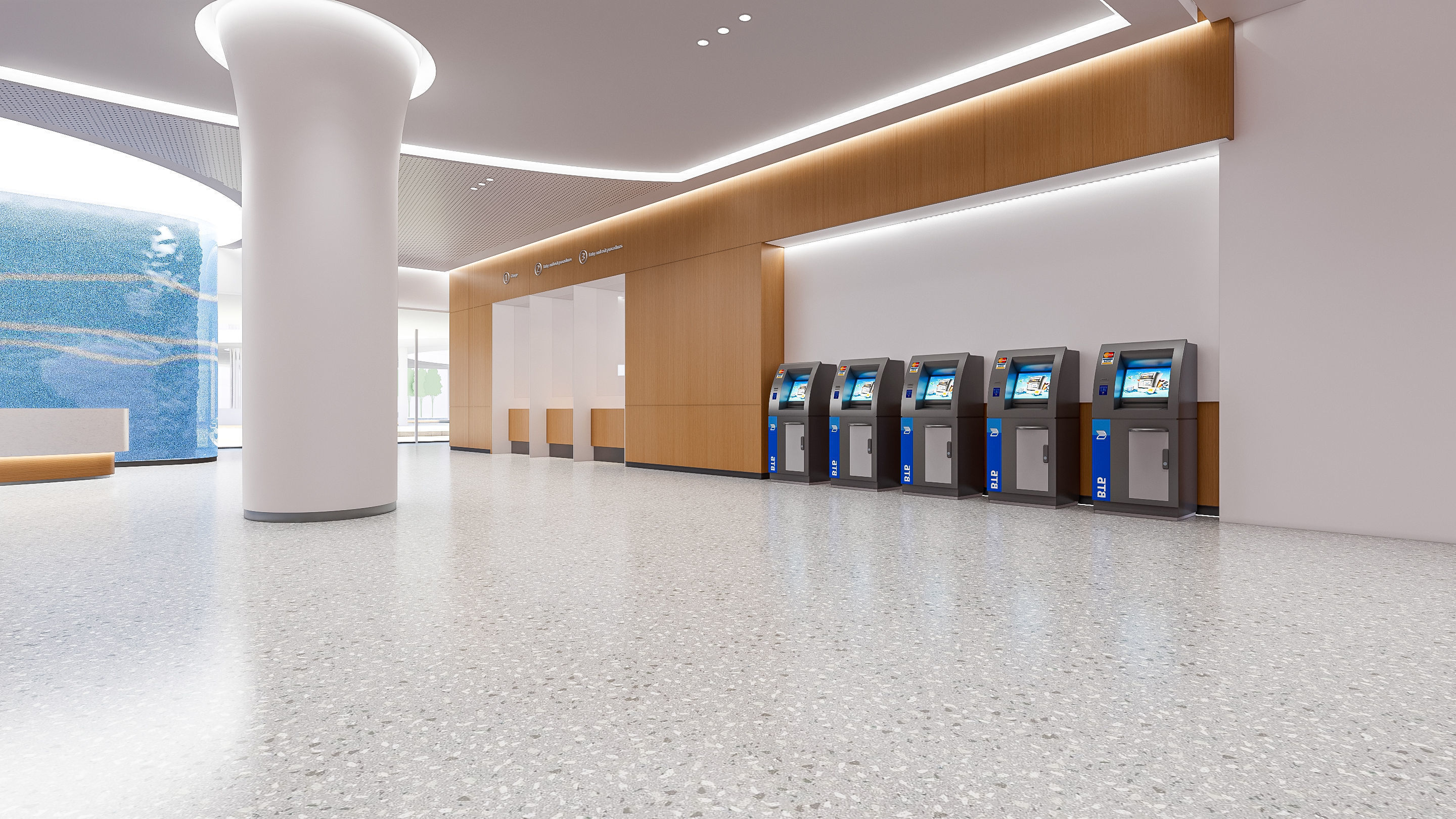 Hospital lobby reception hall 2 3D model_12