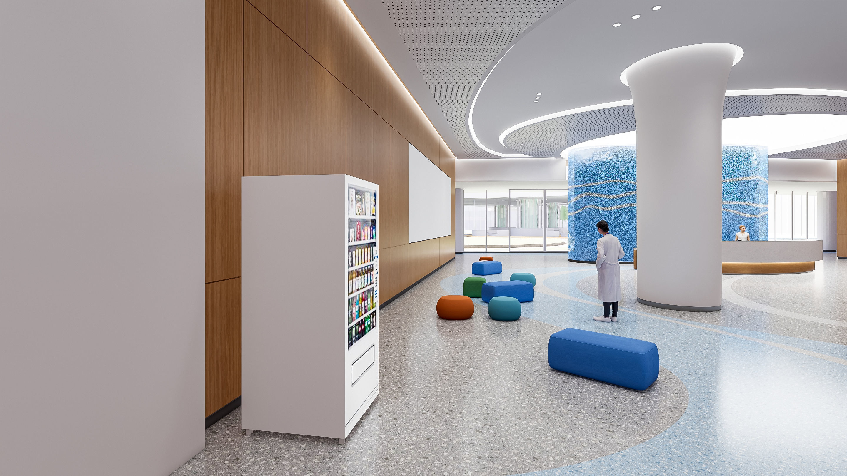 Hospital lobby reception hall 2 3D model_9