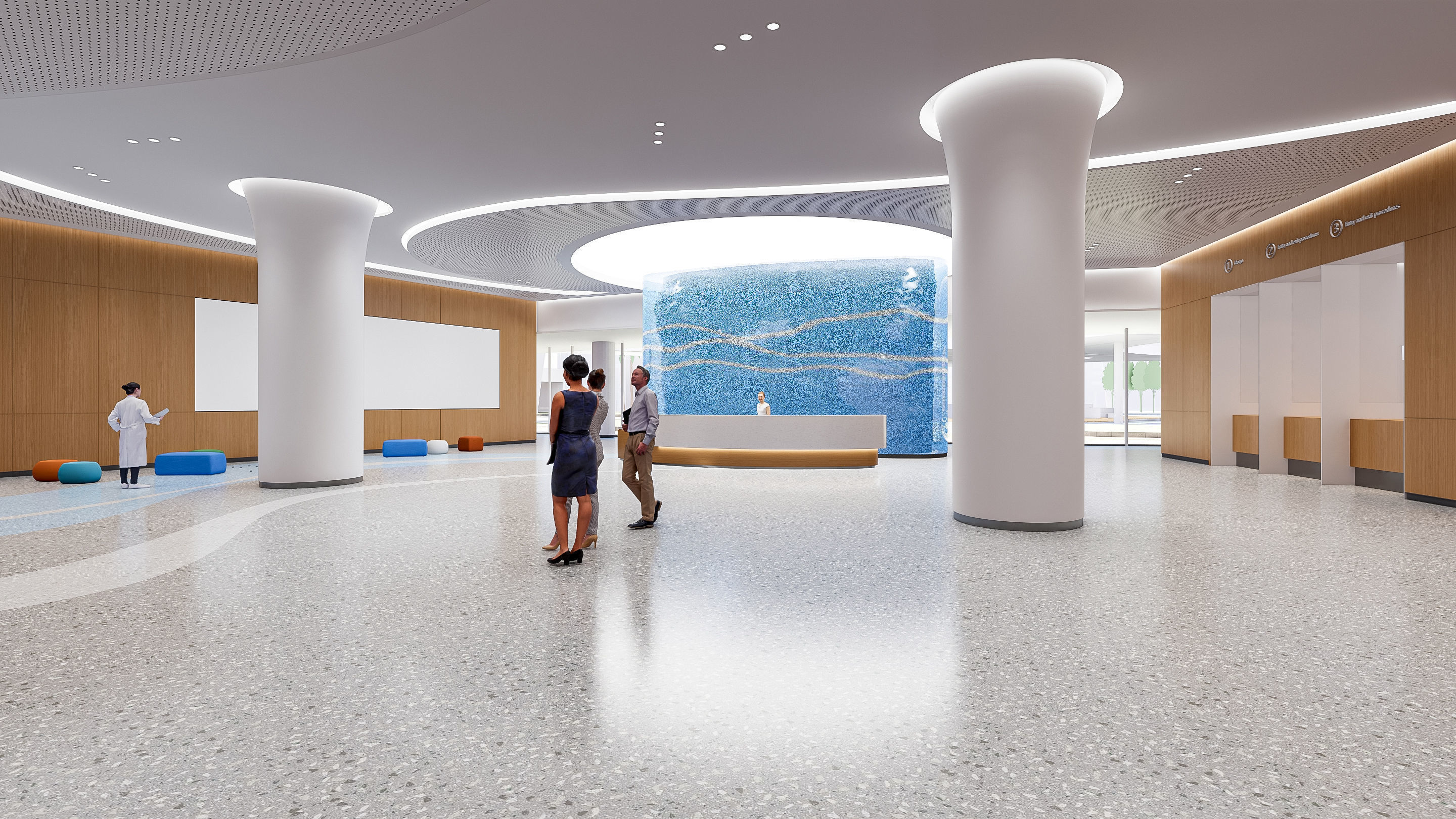 Hospital lobby reception hall 2 3D model_6