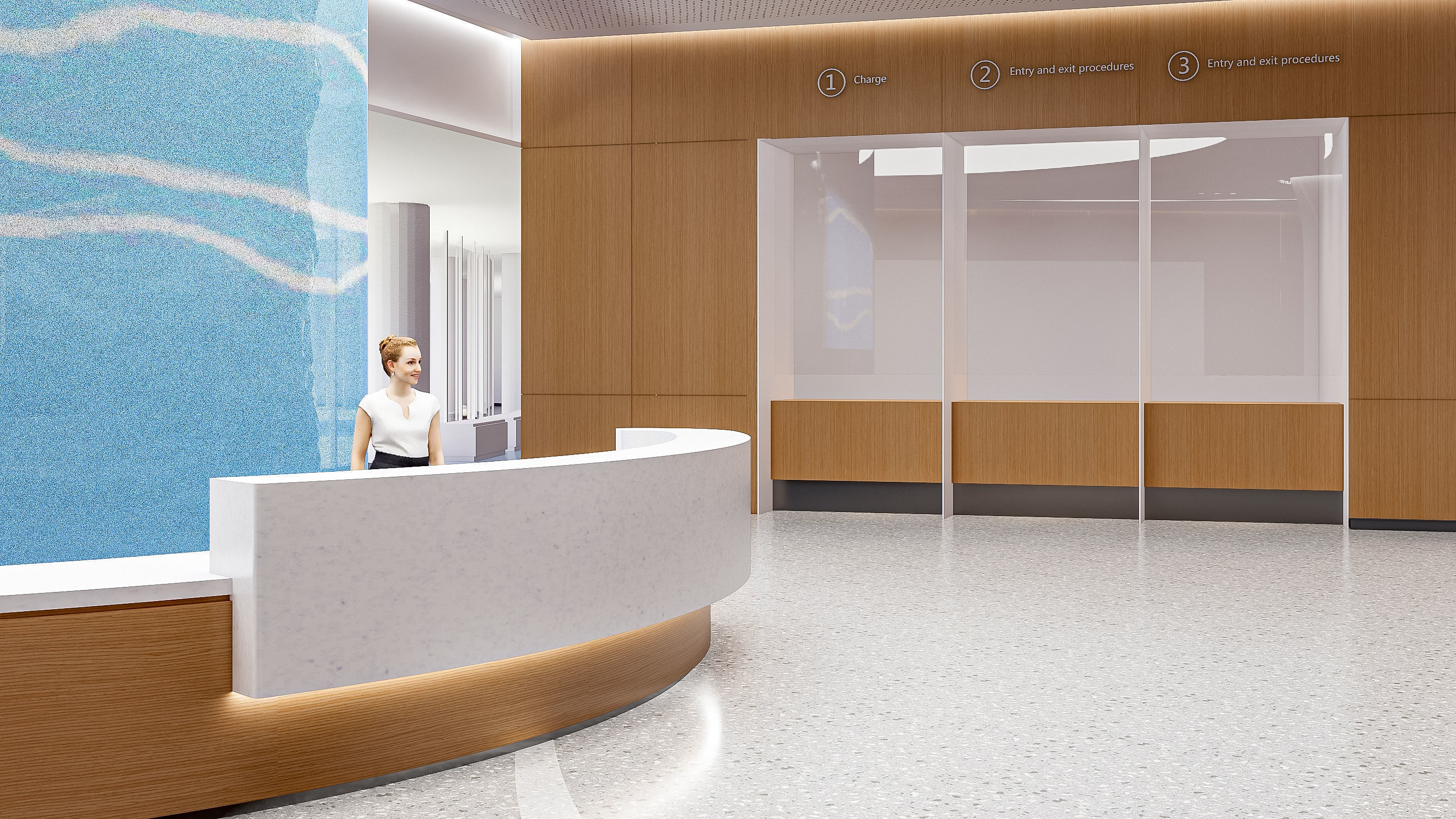 Hospital lobby reception hall 2 3D model_4