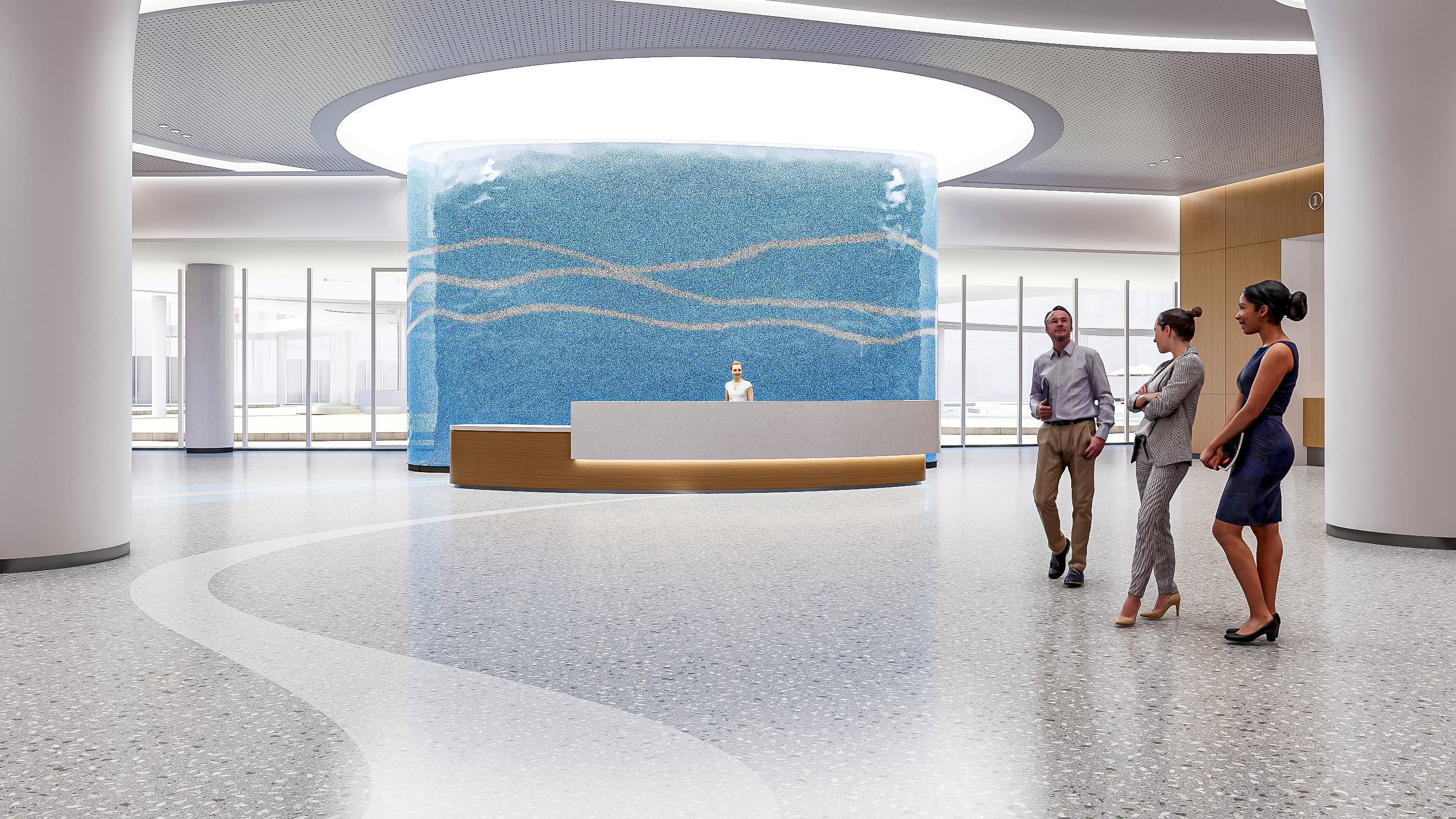 Hospital lobby reception hall 2 3D model_2