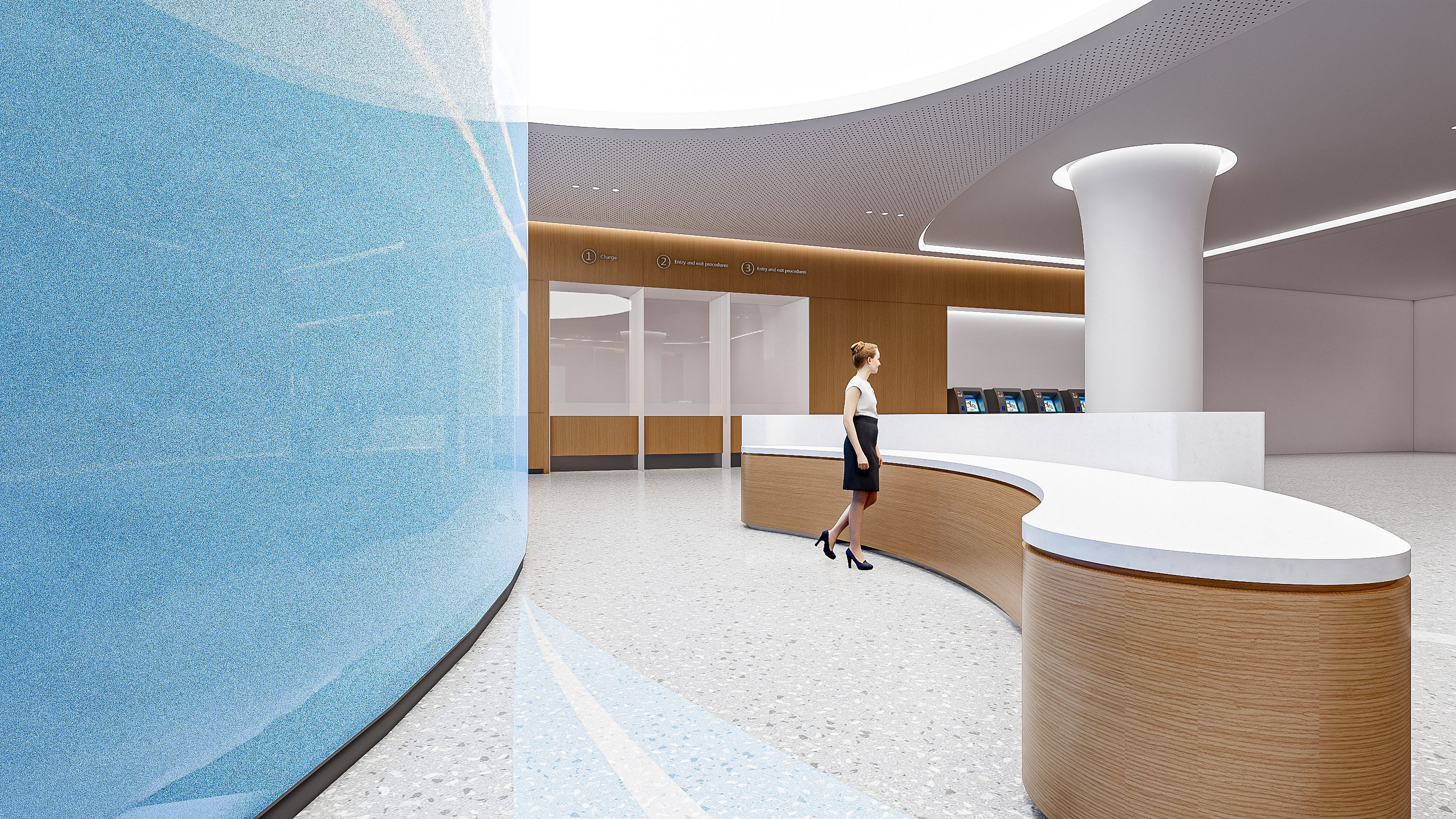 Hospital lobby reception hall 2 3D model_18