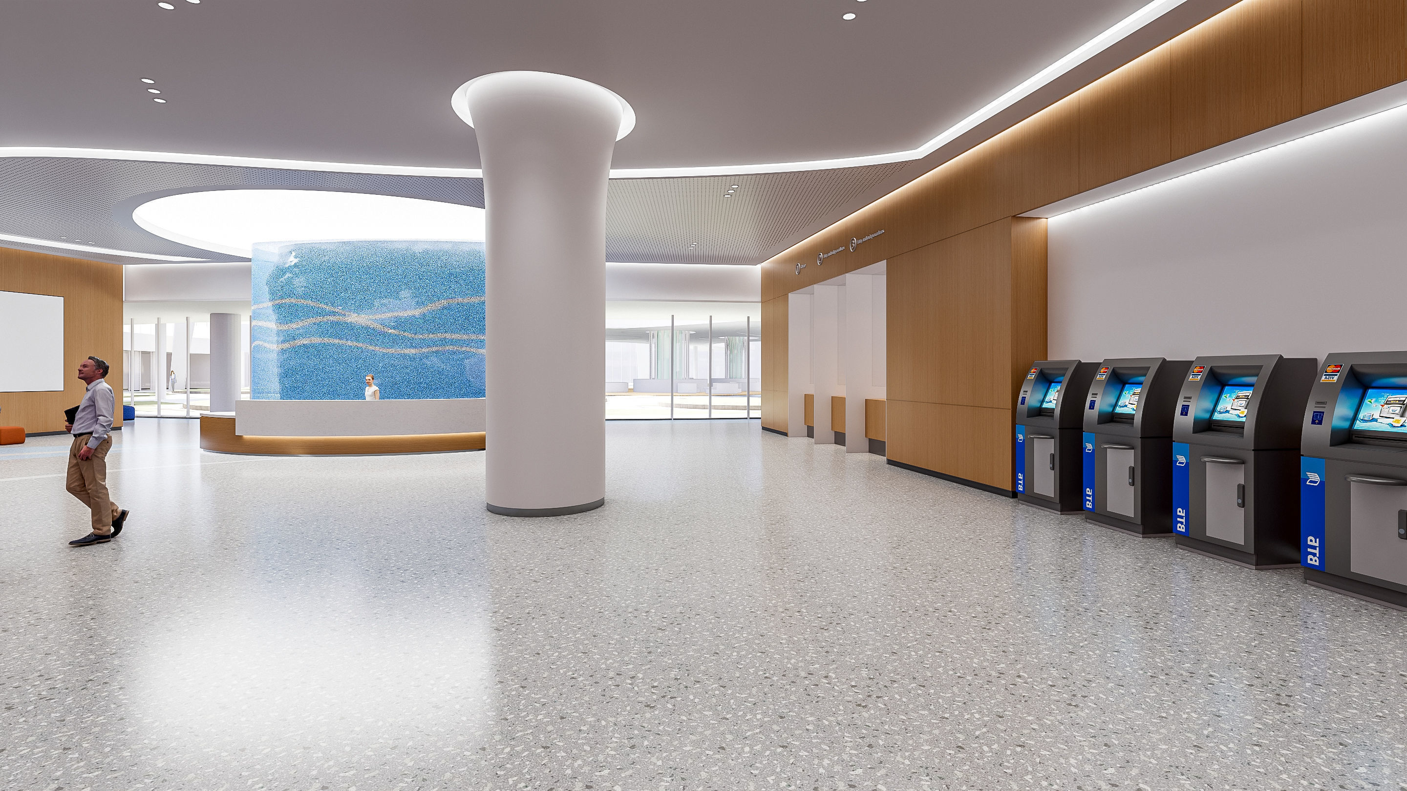 Hospital lobby reception hall 2 3D model_8