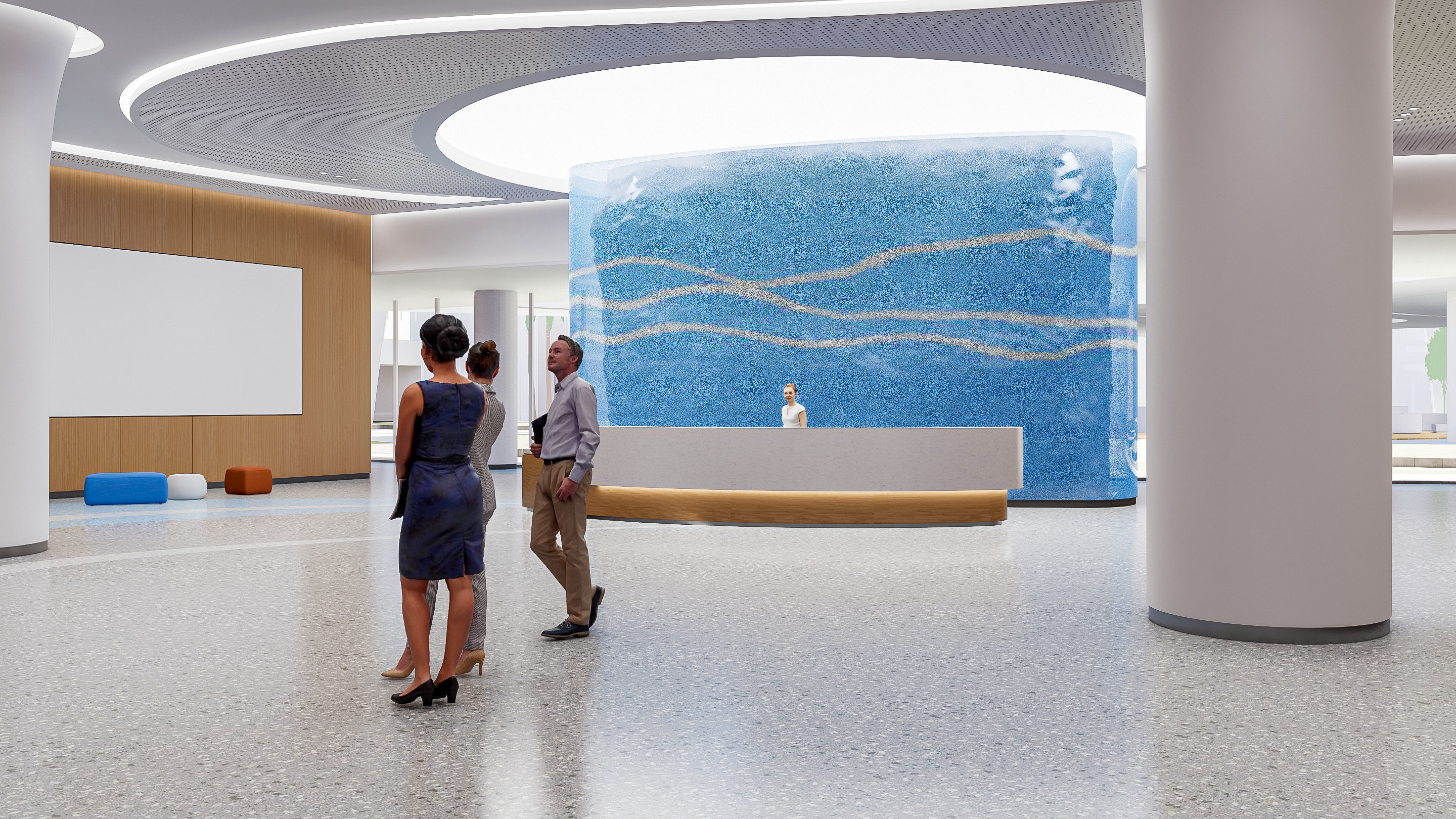 Hospital lobby reception hall 2 3D model_5