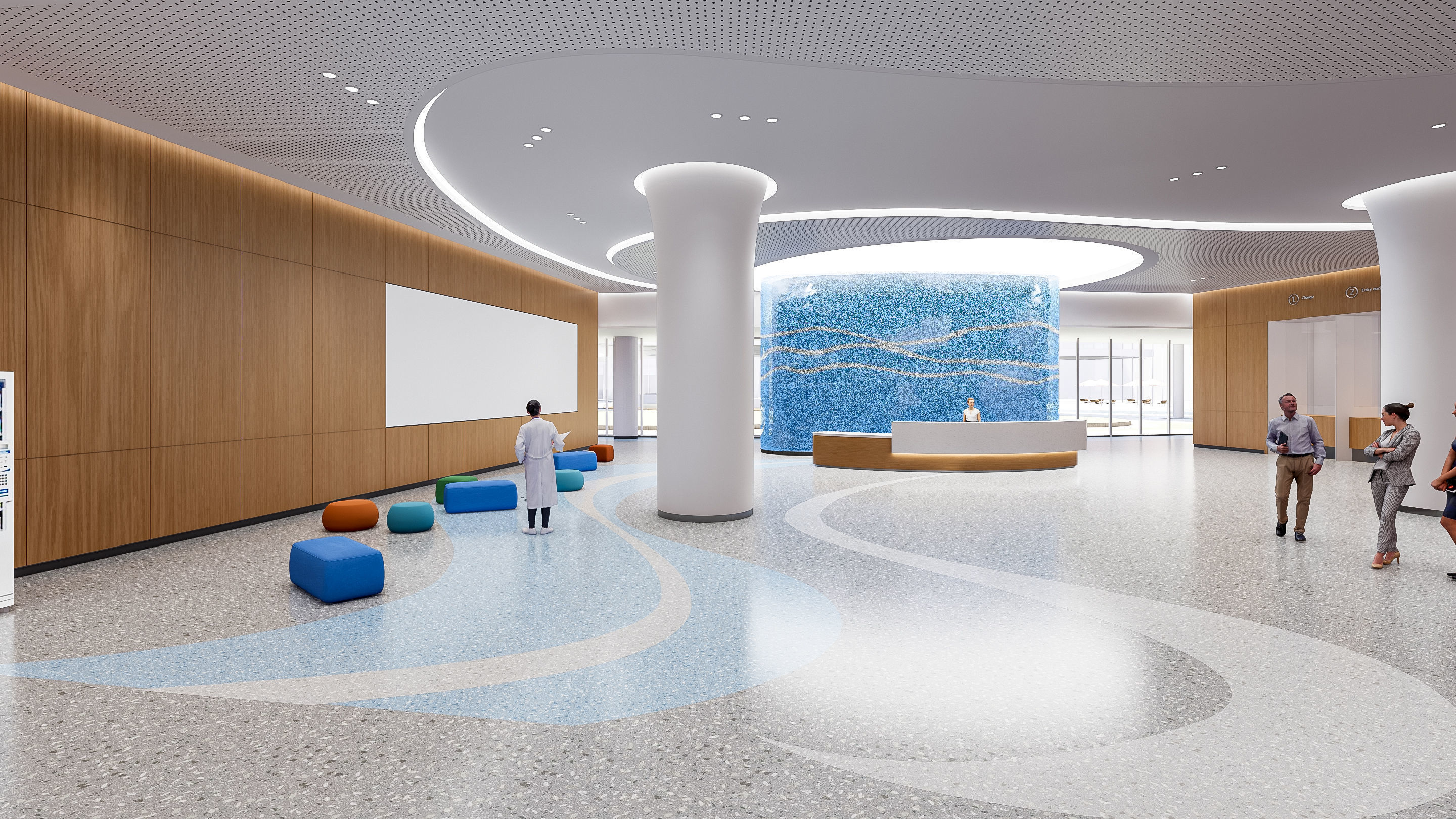 Hospital lobby reception hall 2 3D model_10