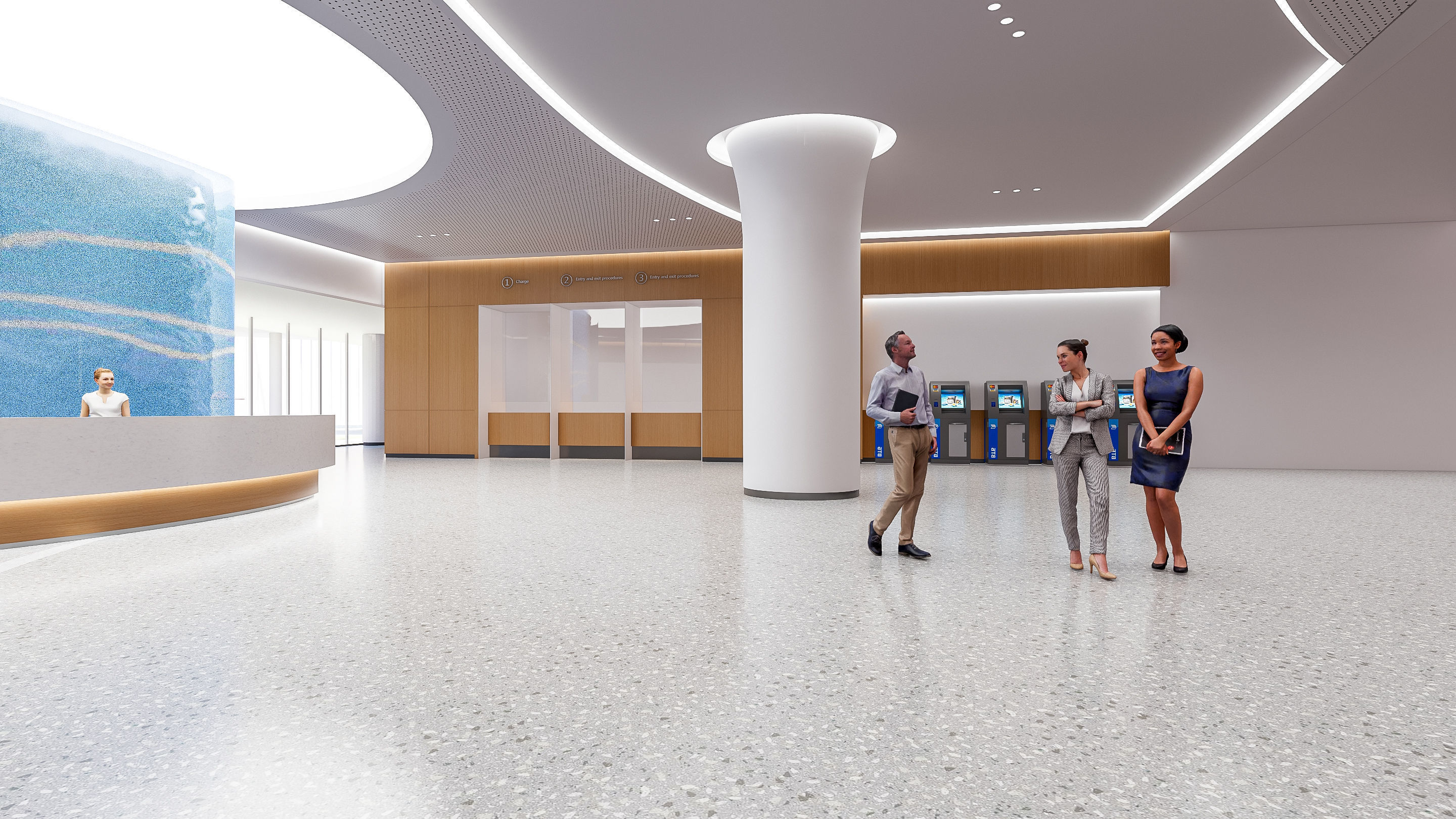 Hospital lobby reception hall 2 3D model_15