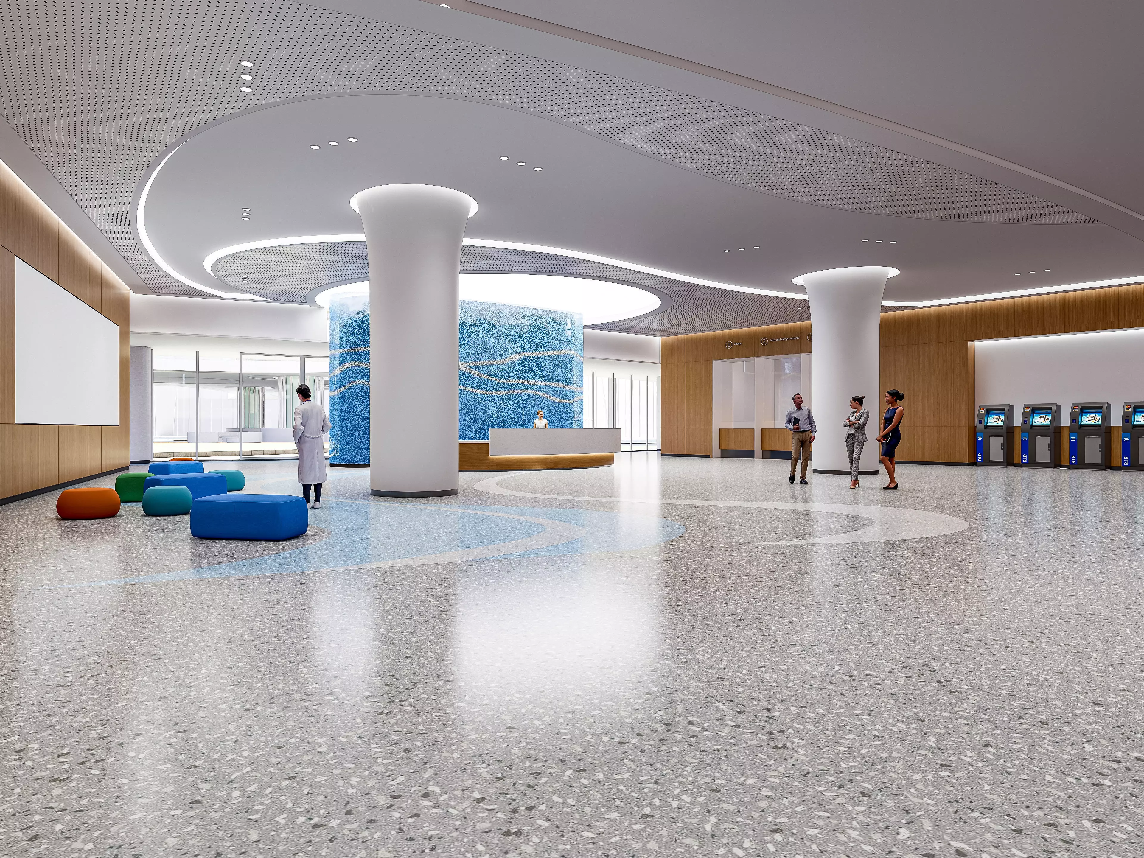 Hospital lobby reception hall 2 3D model_0