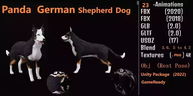 Panda German Shepherd Dog