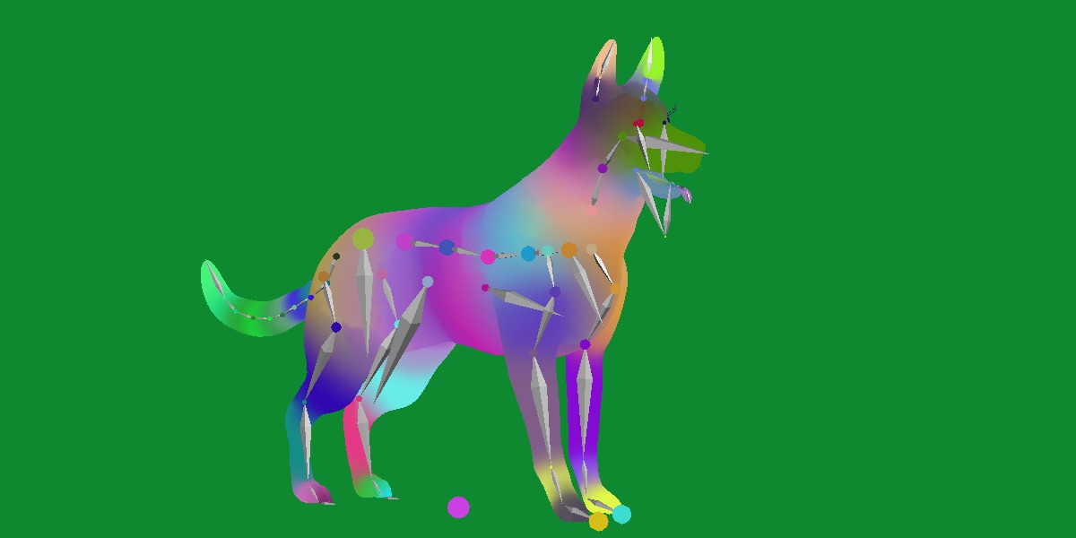 Panda German Shepherd Dog Low-poly 3D model_37