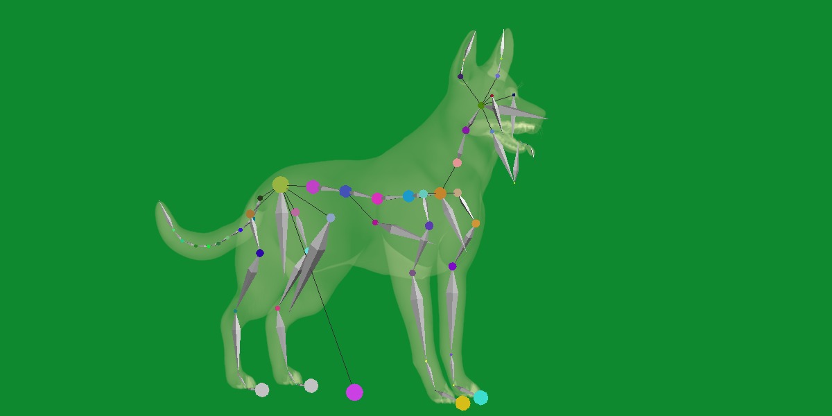 Panda German Shepherd Dog Low-poly 3D model_36