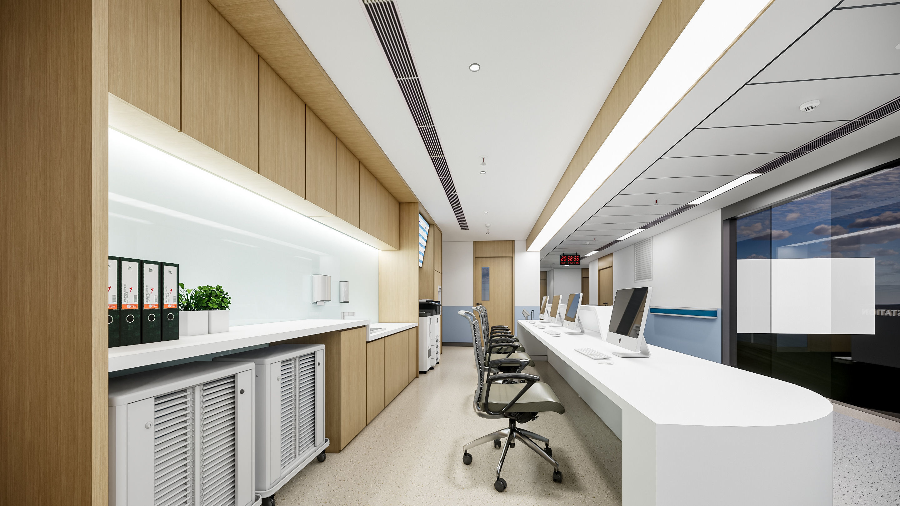 Hospital lobby reception hall 3 3D model_7