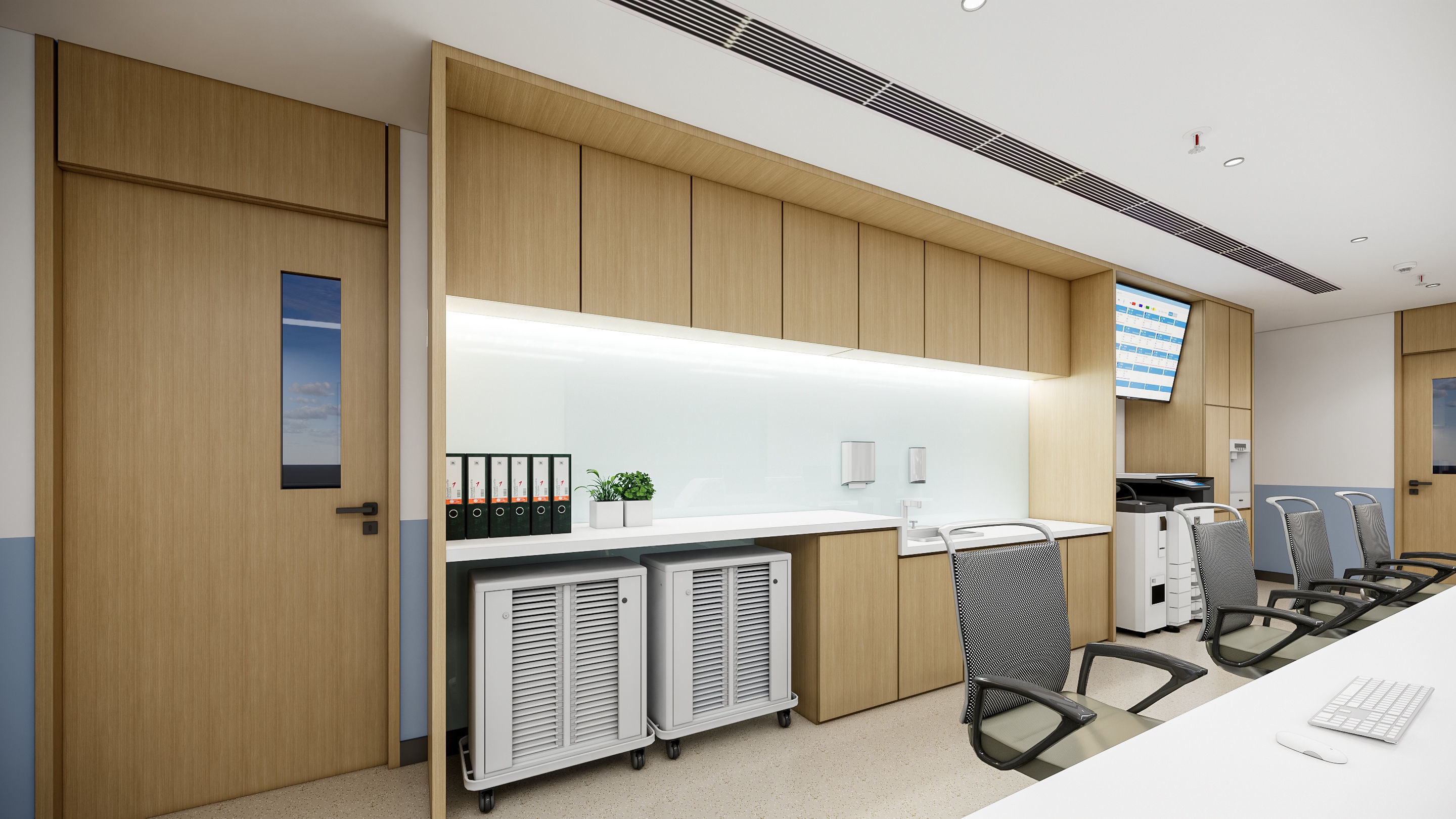 Hospital lobby reception hall 3 3D model_8
