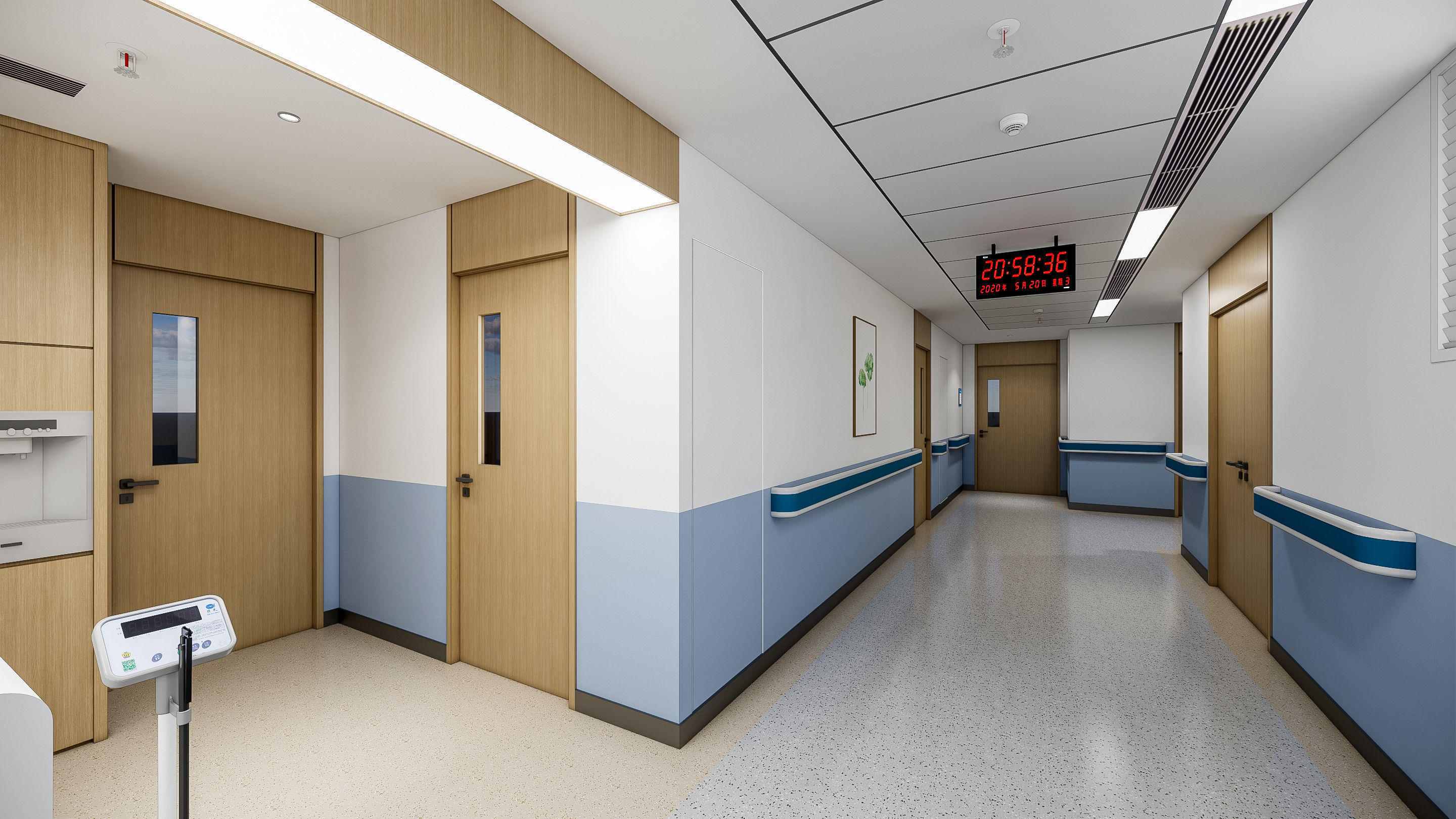 Hospital lobby reception hall 3 3D model_16