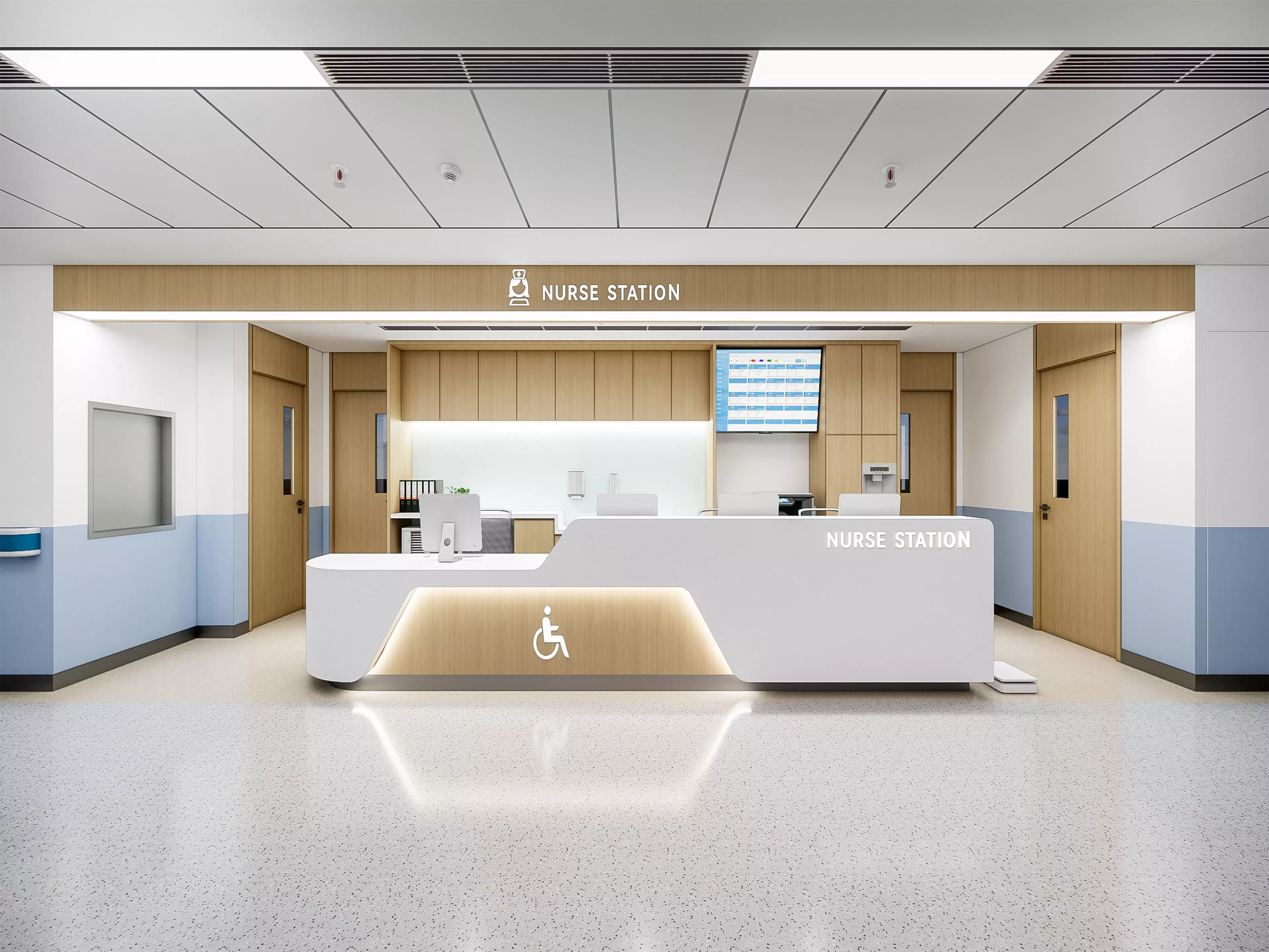 Hospital lobby reception hall 3 3D model_0