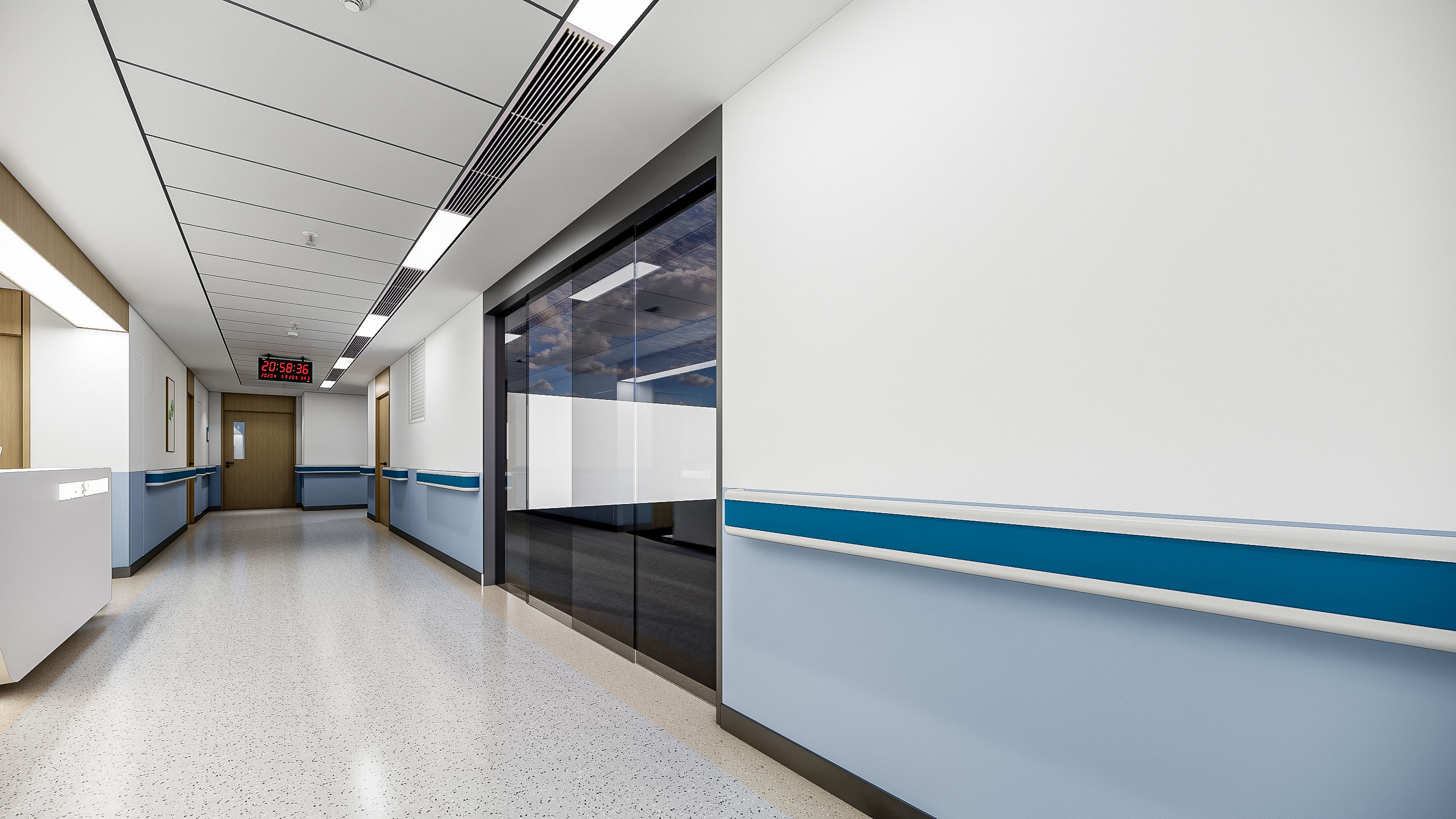 Hospital lobby reception hall 3 3D model_17