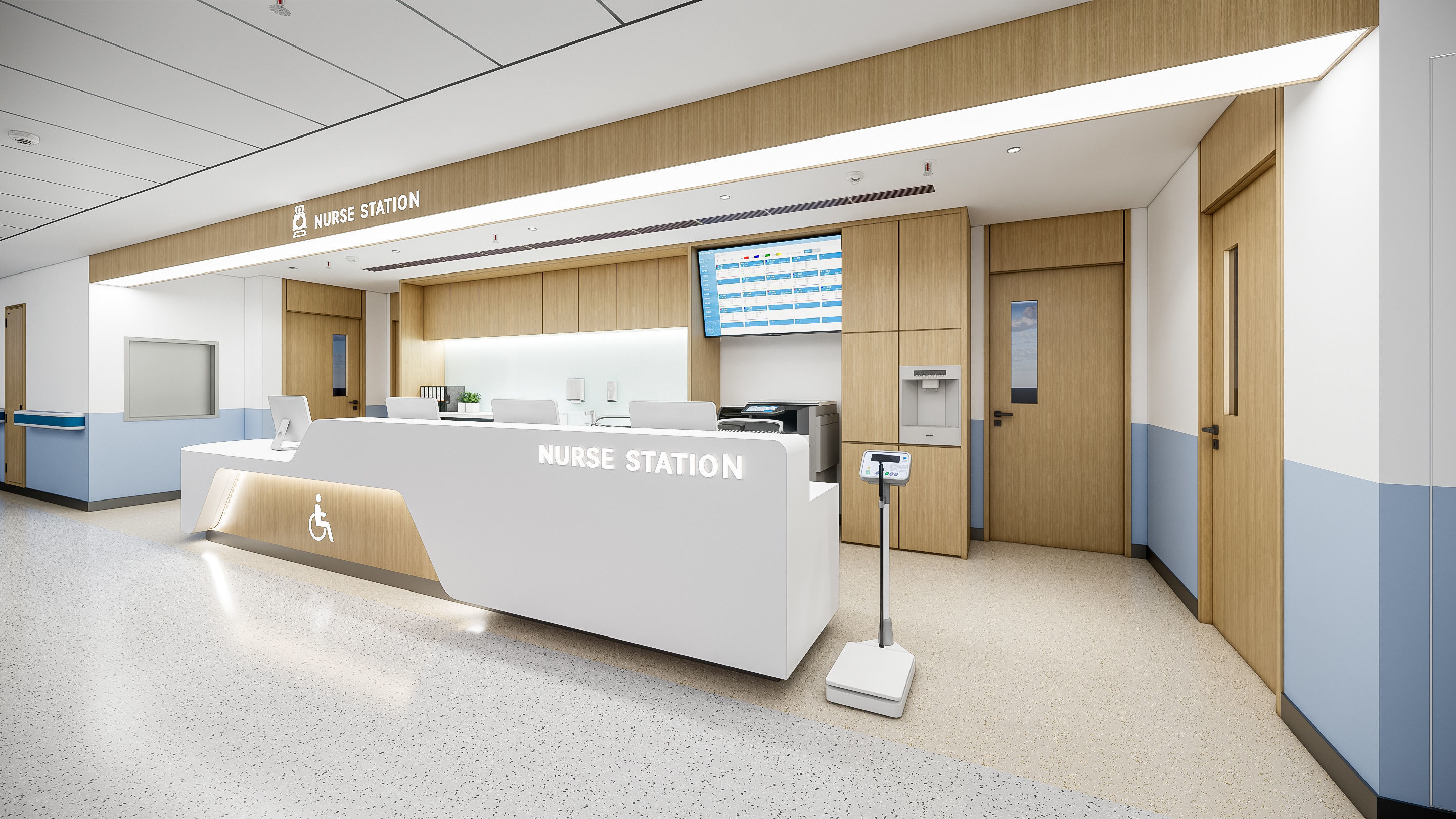 Hospital lobby reception hall 3 3D model_3