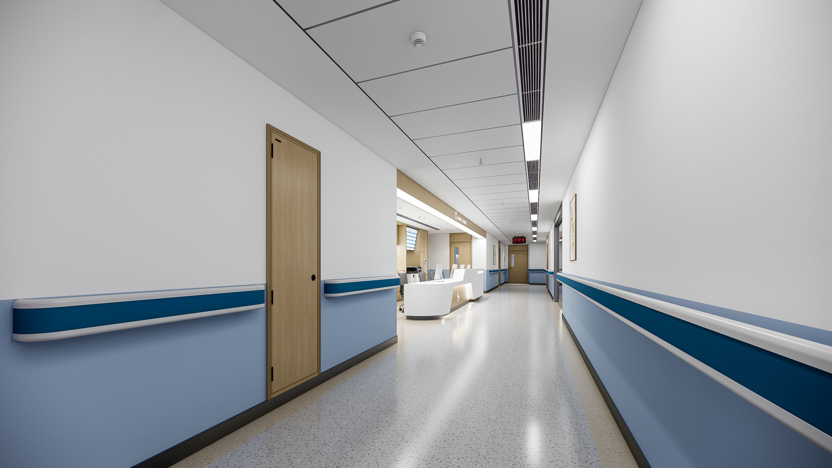 Hospital lobby reception hall 3 3D model_9