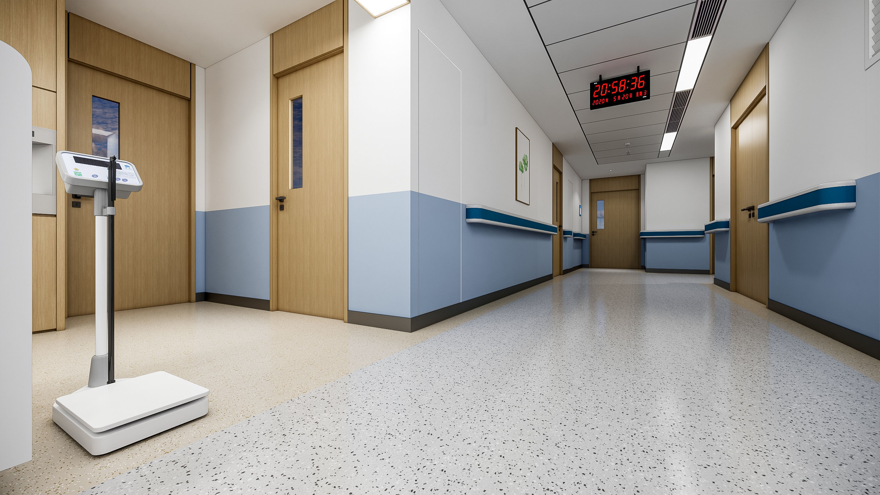 Hospital lobby reception hall 3 3D model_13