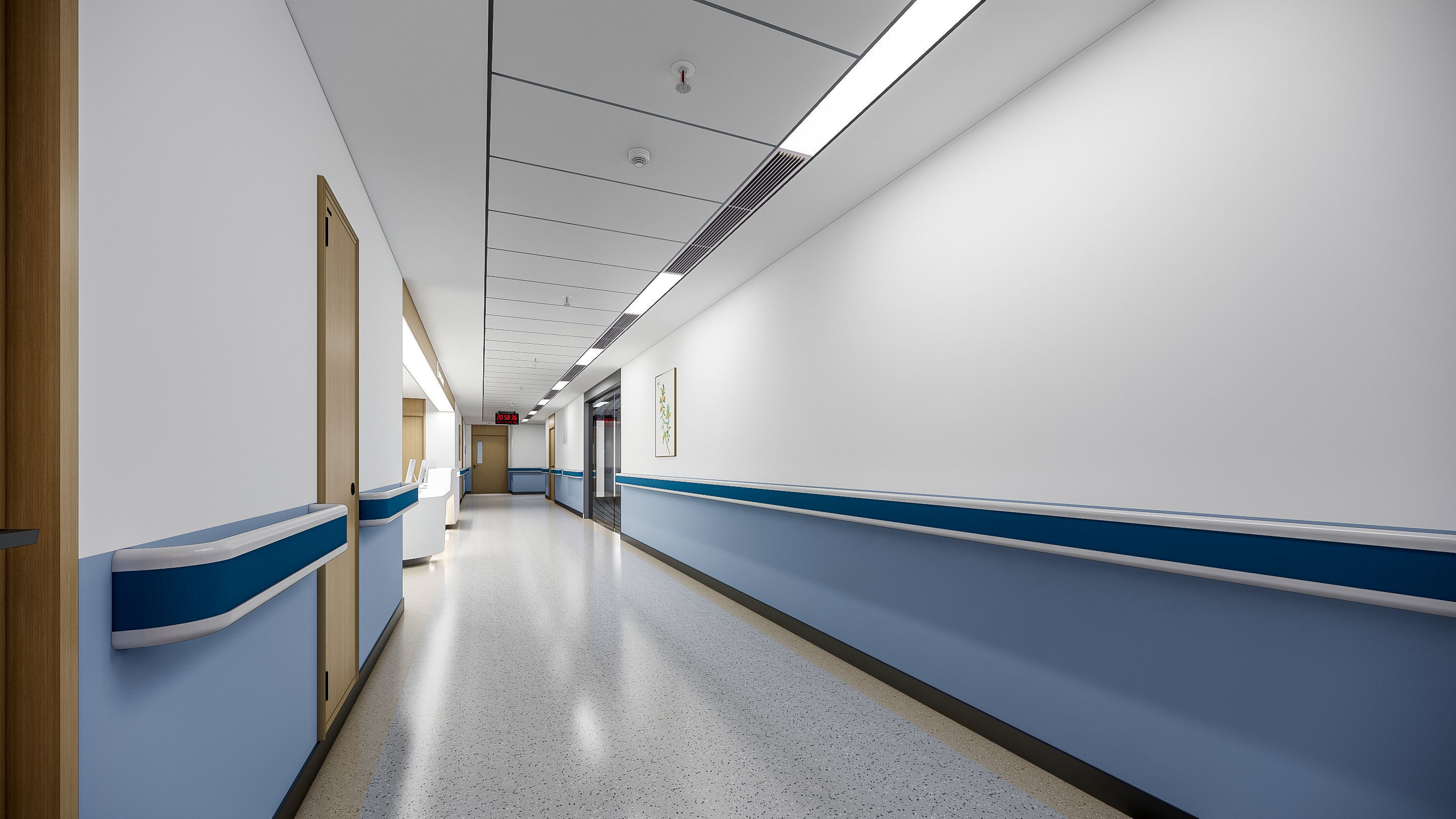 Hospital lobby reception hall 3 3D model_10