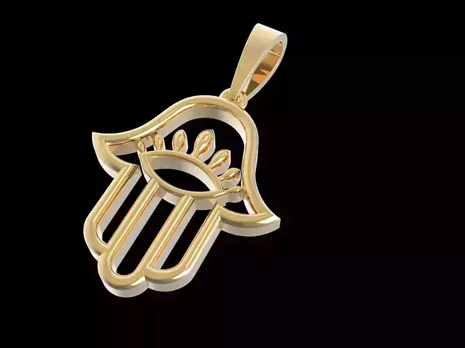 Pendant Hamsa 3D print model