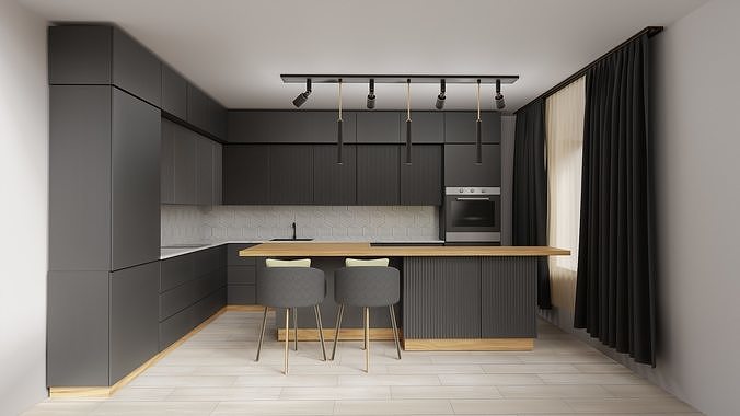 Kitchen Low-poly 3D model