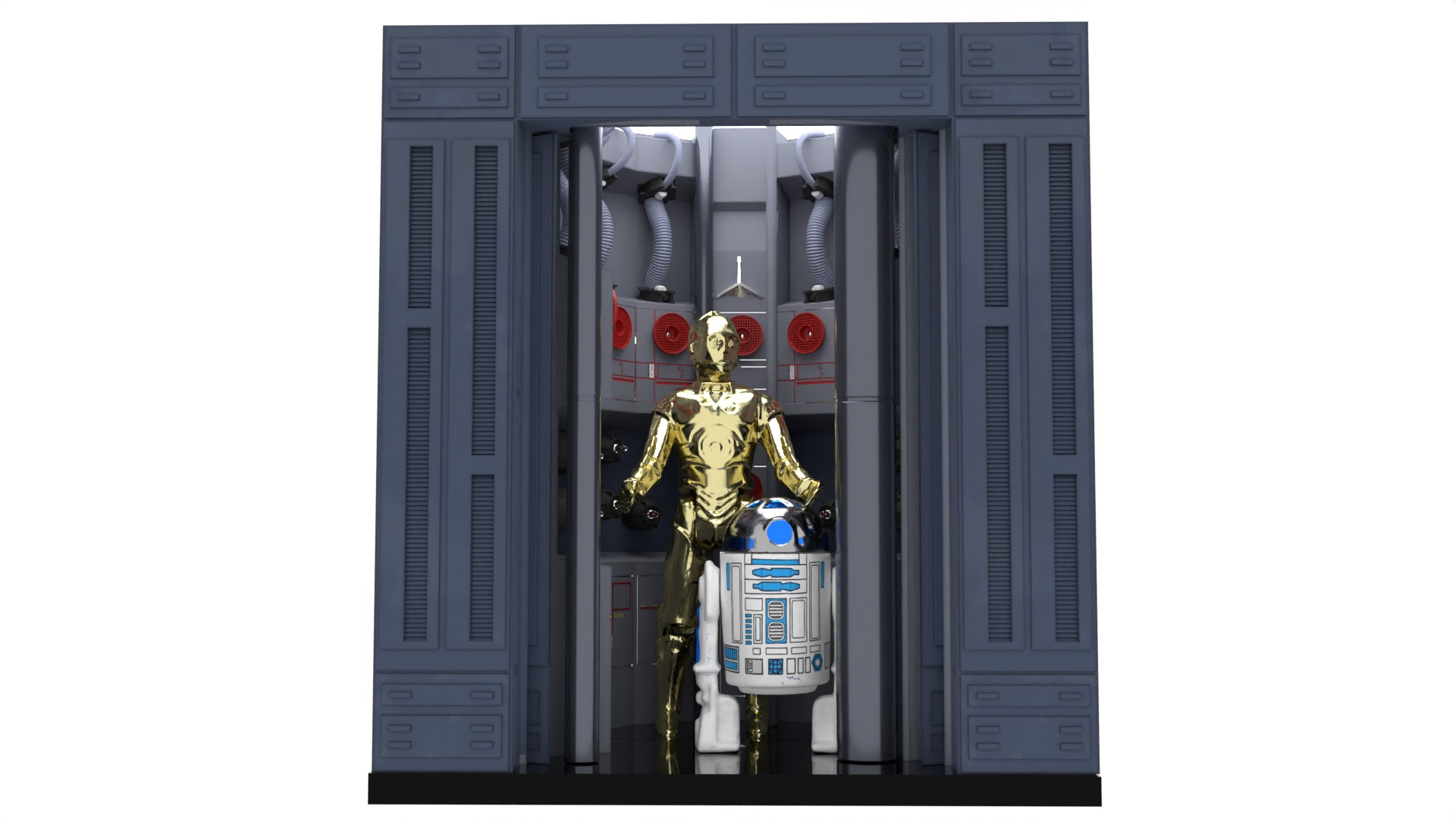 Set 3b - Supply Cabinet 1-6 scale Hottoys 3D print model_10