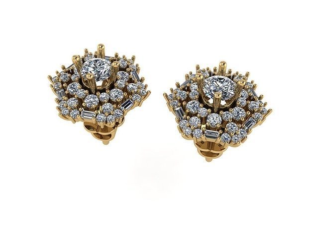 Diamond earring 3d render 3D print model
