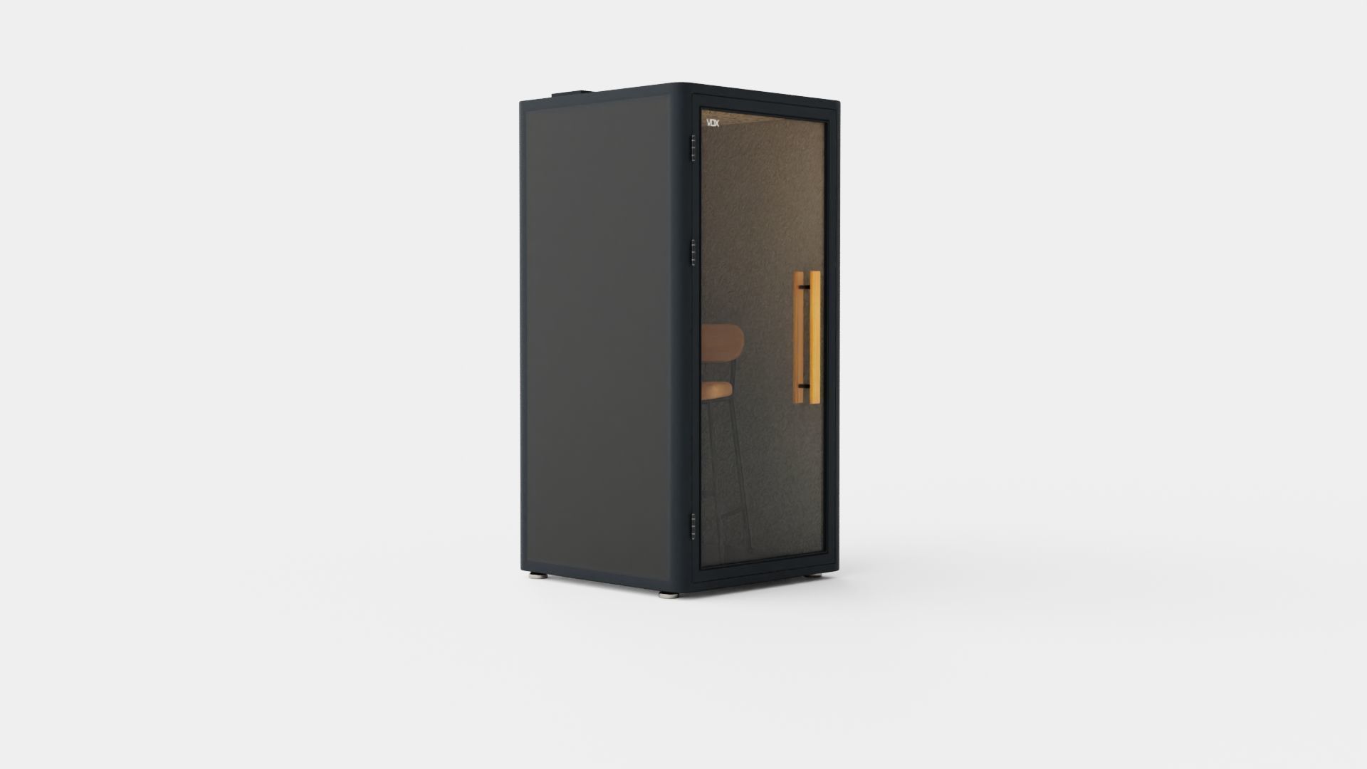 Telephone Booth Low-poly 3D model_1