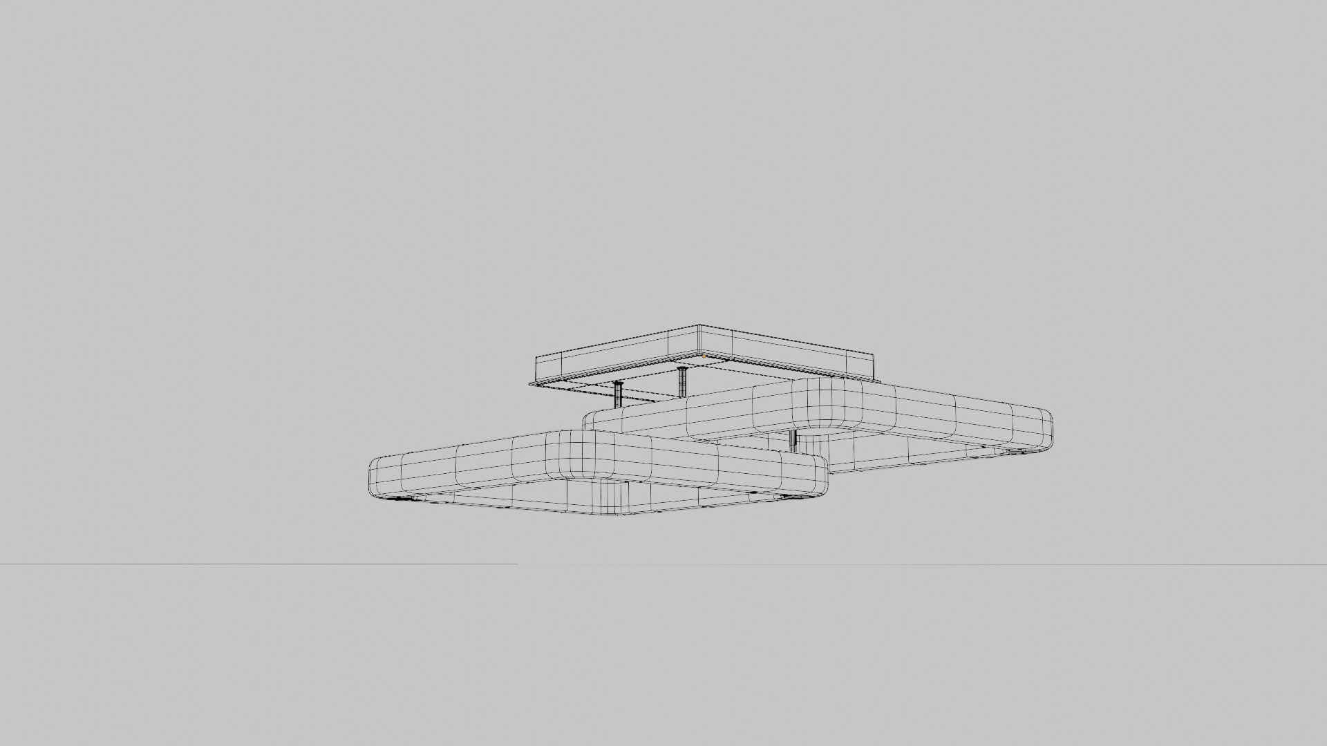 Lighting LED chandelier for the room and corridor 3D model_12