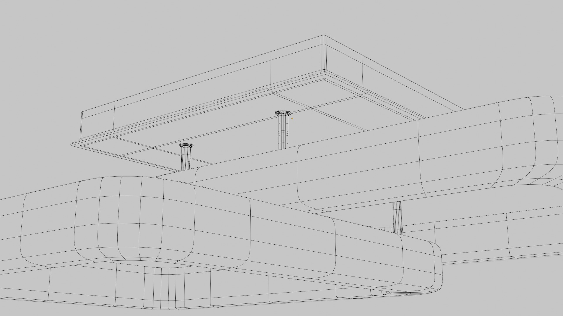 Lighting LED chandelier for the room and corridor 3D model_14