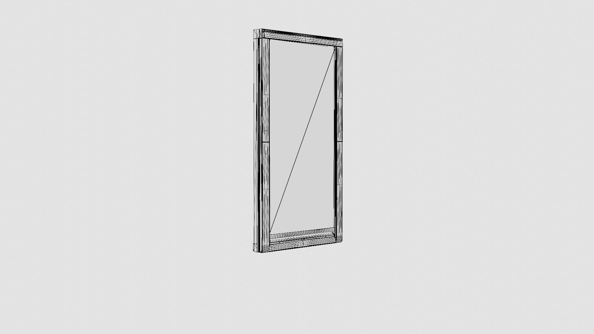 Roof Window Low-poly 3D model_7