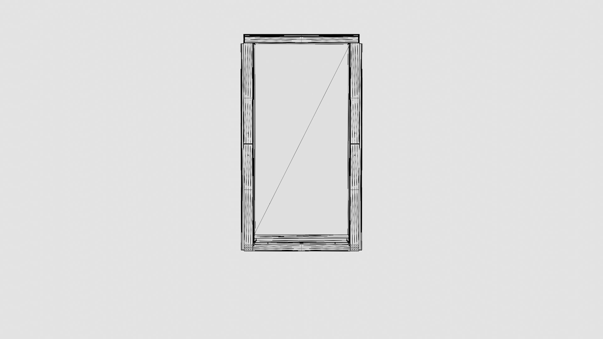 Roof Window Low-poly 3D model_6