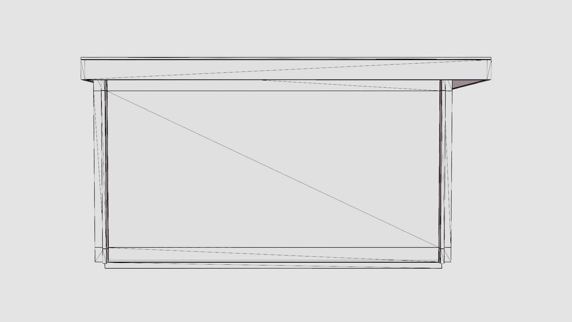 Wooden House Low-poly 3D model_8